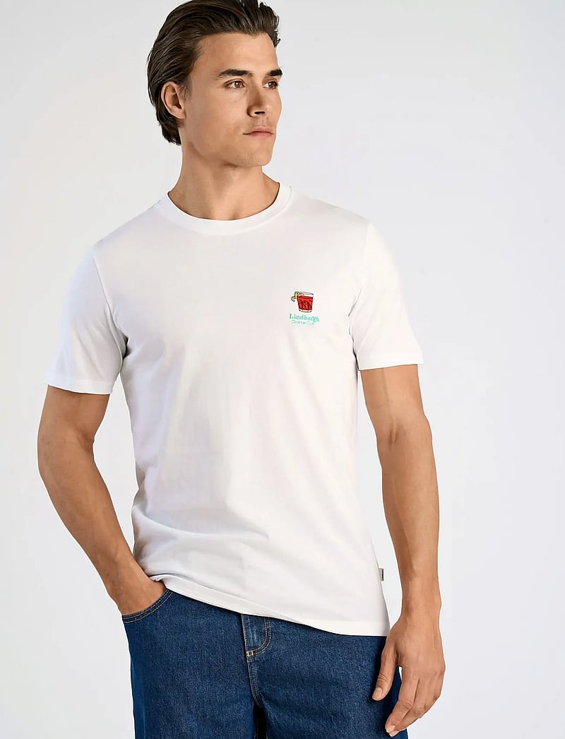 Lindbergh - Cocktail club tee S/S - kurzärmelig - white - 3