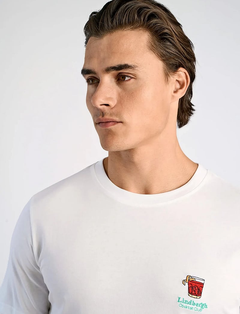 Lindbergh - Cocktail club tee S/S - kurzärmelig - white - 5