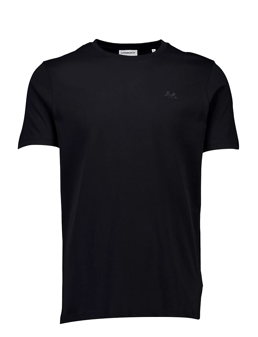 Lindbergh - 3-pack tee with flag print S/S - t-shirts im multipack - black - 2
