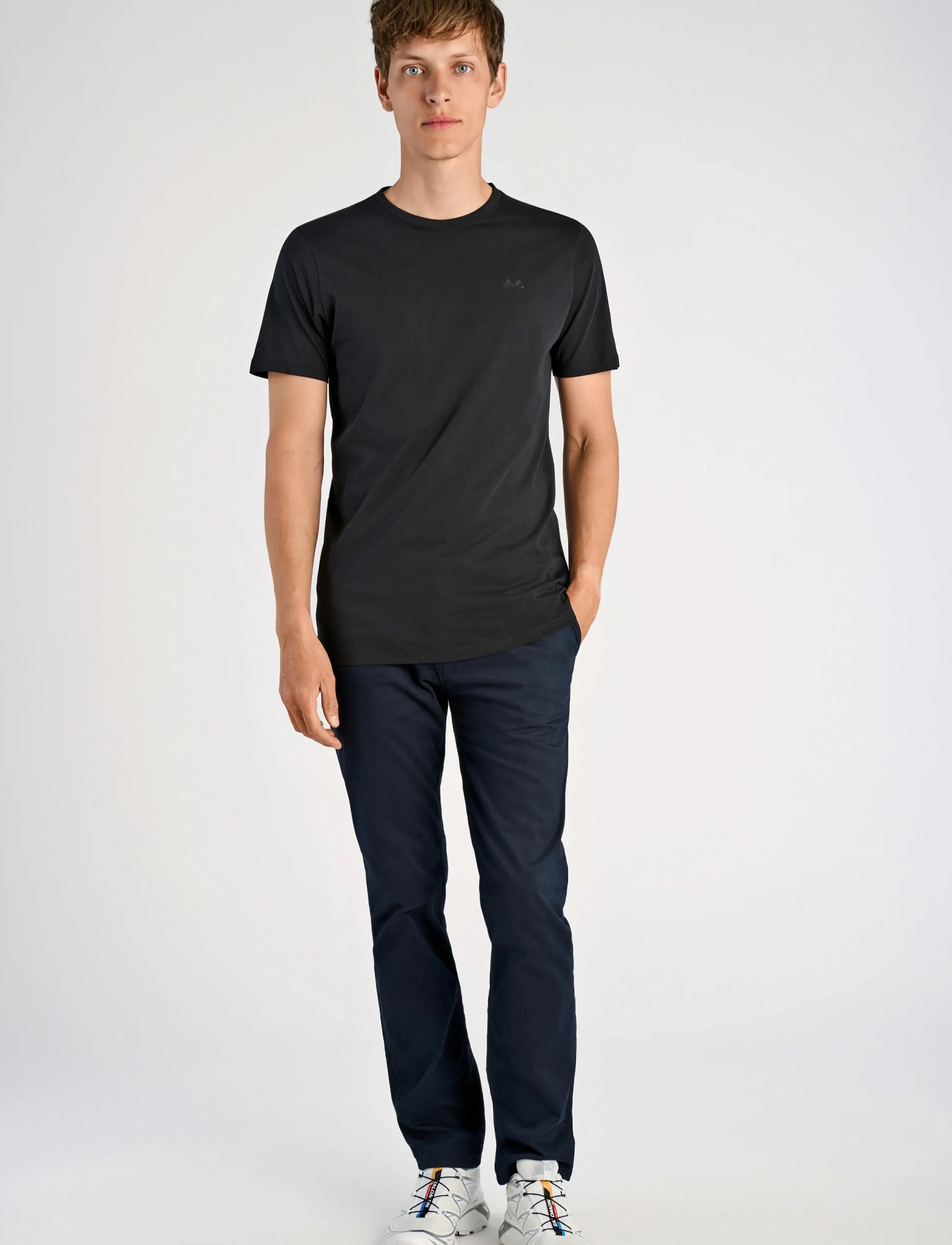 Lindbergh 3-pack tee with flag print S/S - T-Shirts - BLACK / black