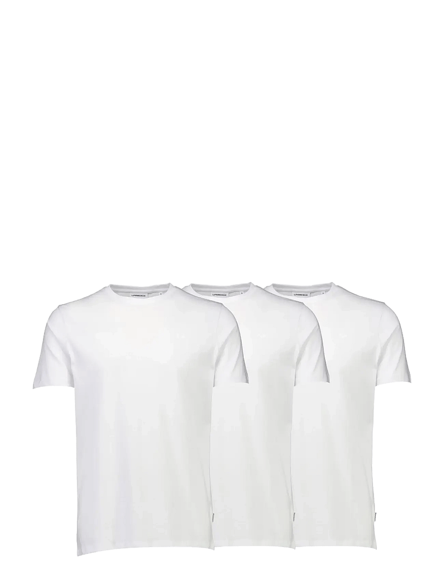 Lindbergh - 3-pack tee with flag print S/S - t-shirts im multipack - white - 1