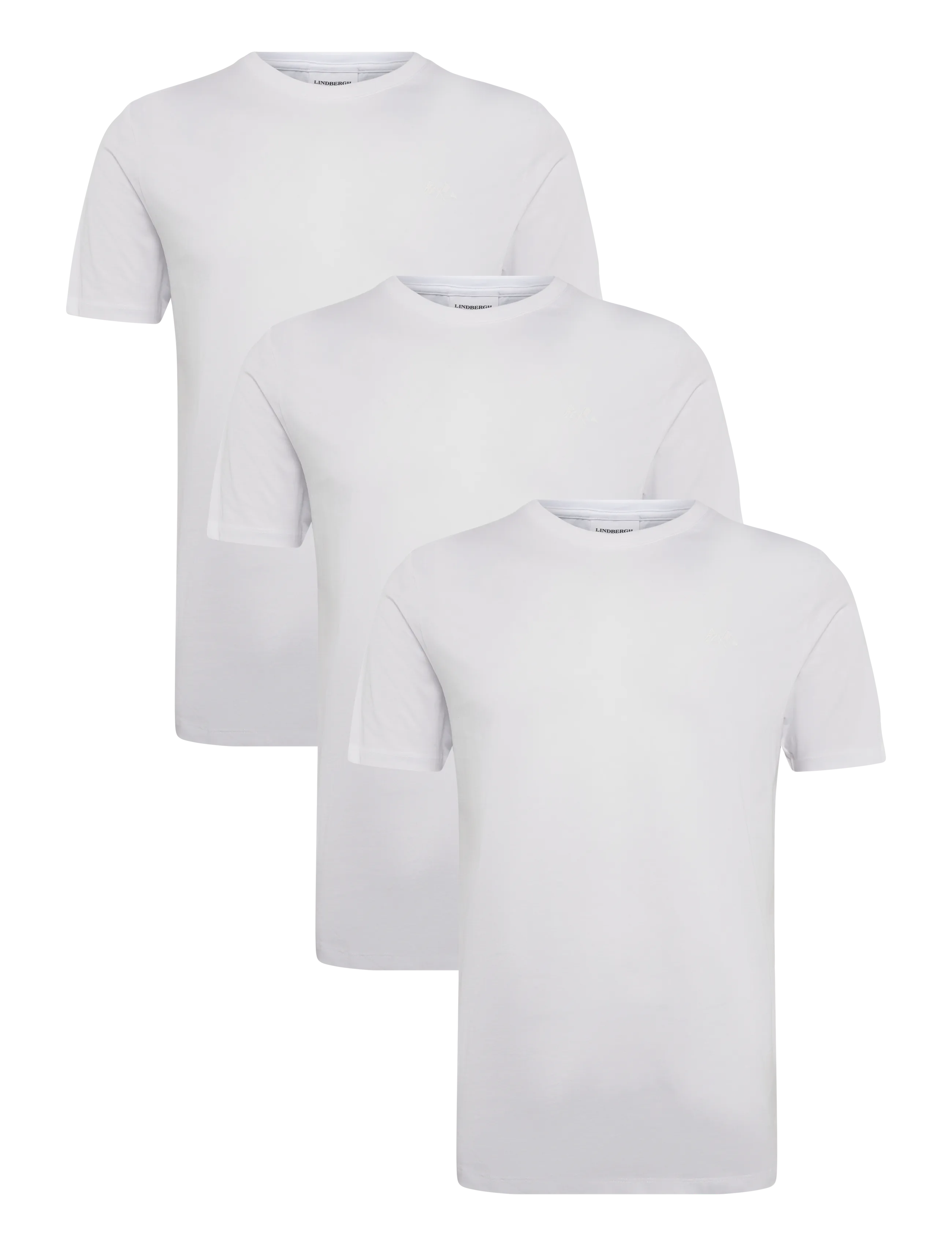 Lindbergh - 3-pack tee with flag print S/S - t-shirts im multipack - white - 1