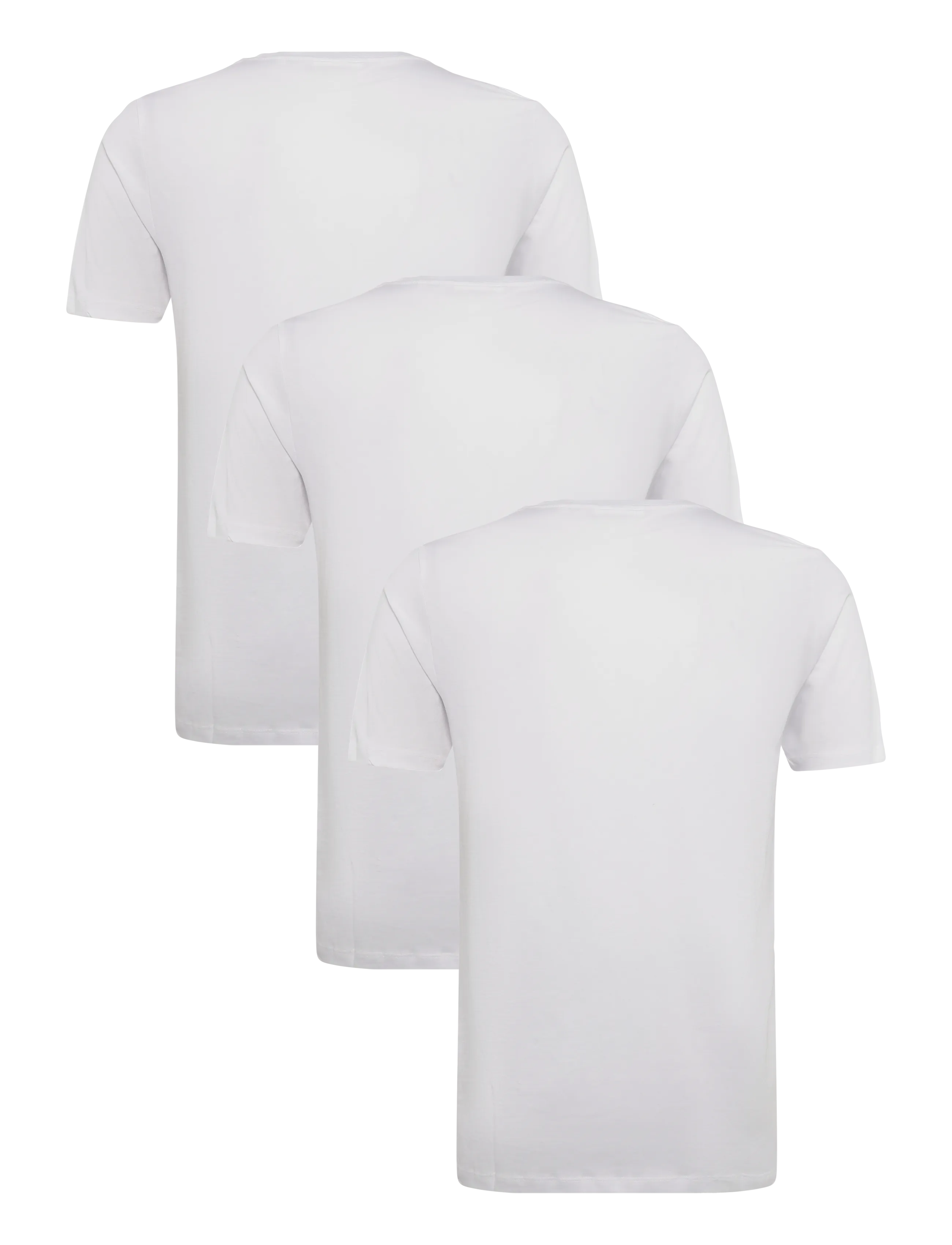 Lindbergh - 3-pack tee with flag print S/S - t-shirts im multipack - white - 2