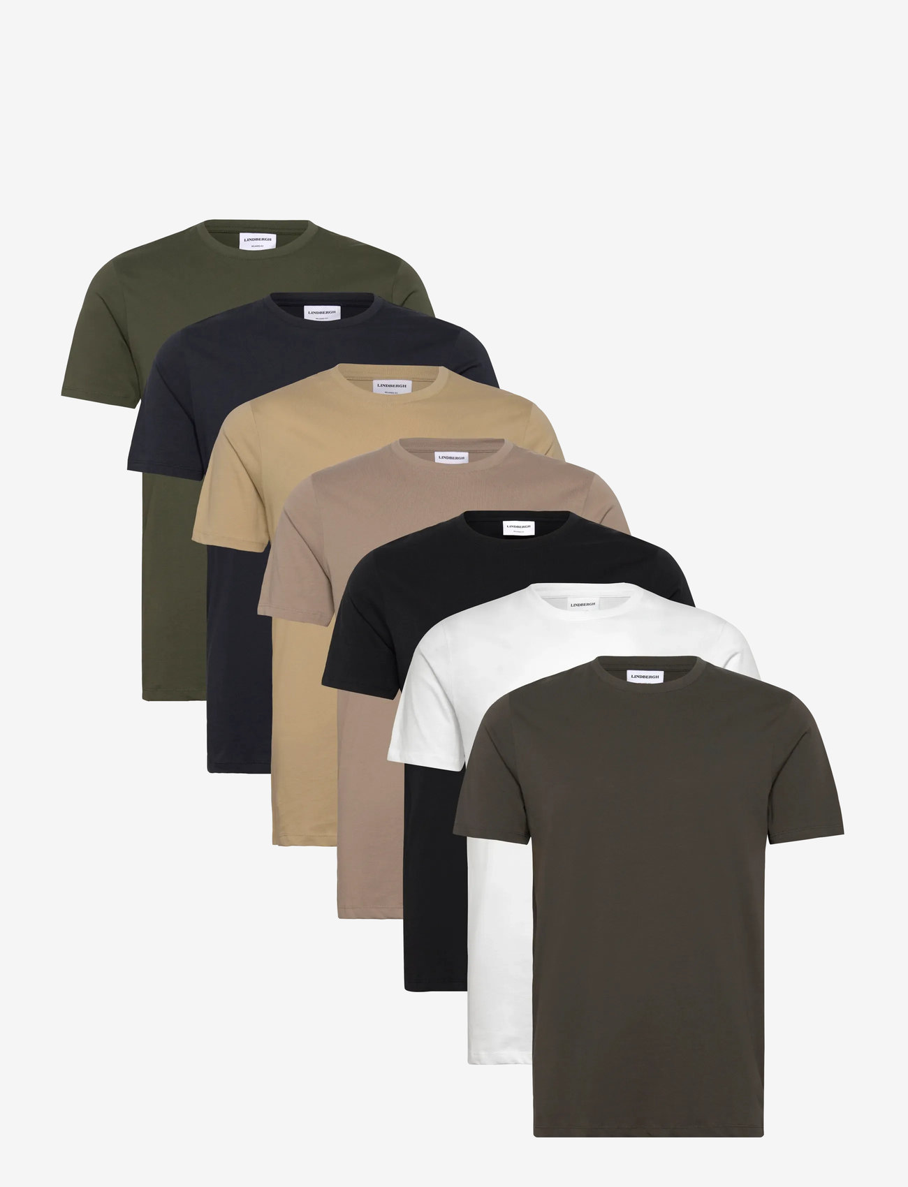 Lindbergh - 7-pack tee with flag print S/S - autumn clothing - multi 425 - 0