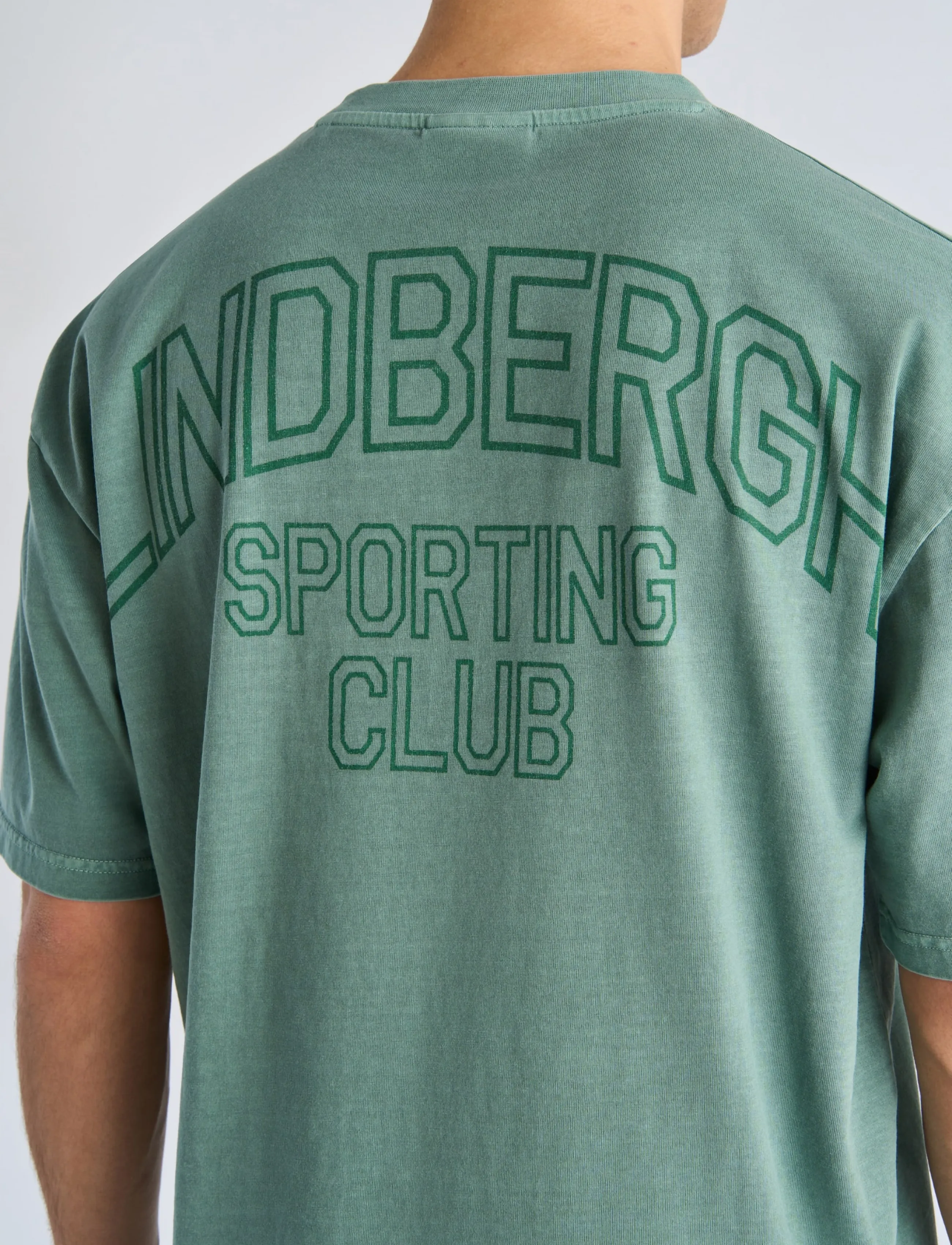 Lindbergh G/D Oversized Cropped Logo Tee S/S t-shirts med tryck herr – bild 5
