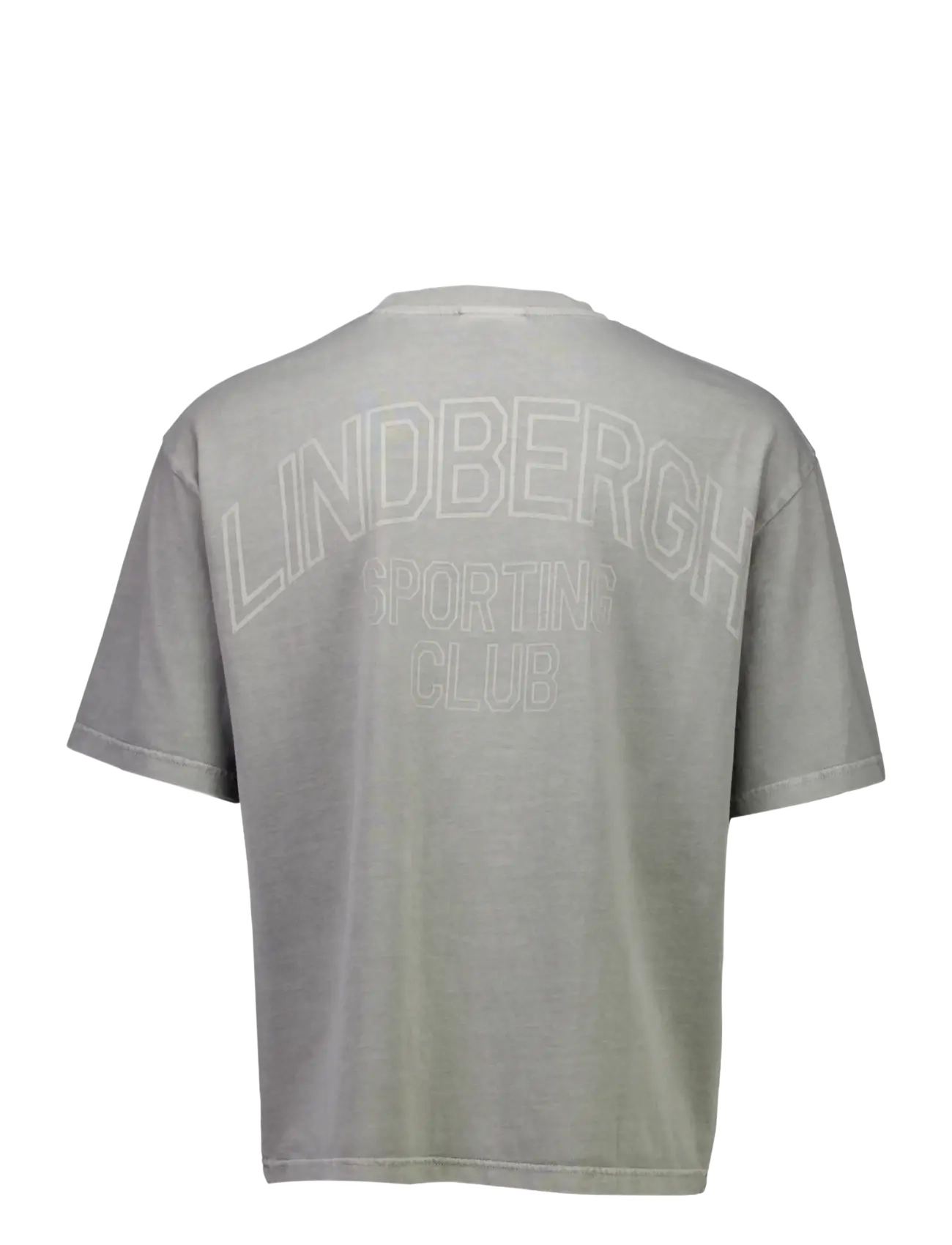 Lindbergh - G/D oversized cropped logo tee S/S - dk grey stone - 1