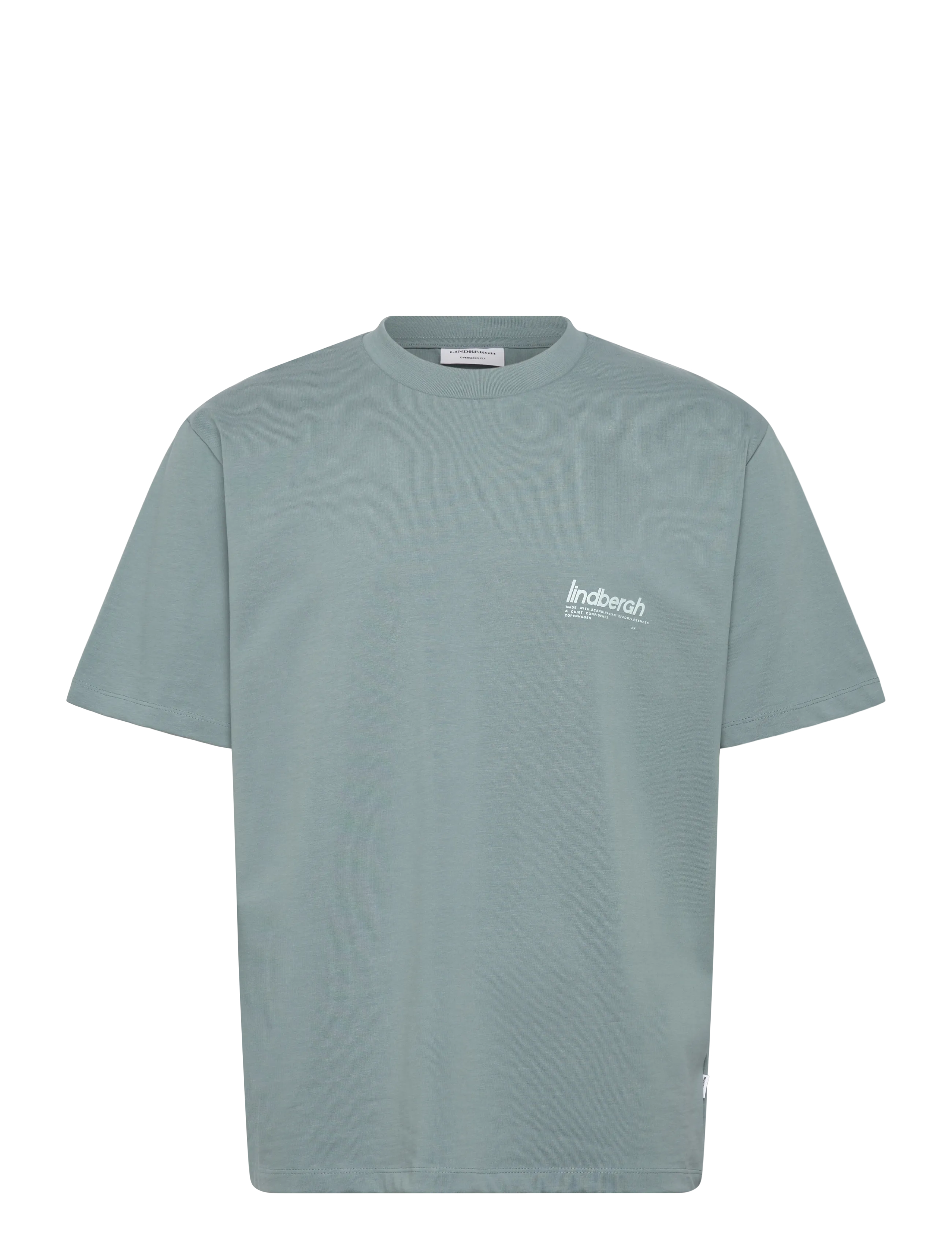 Lindbergh Brand carrier oversize tee S/S - T-shirts - DK AQUA / blue