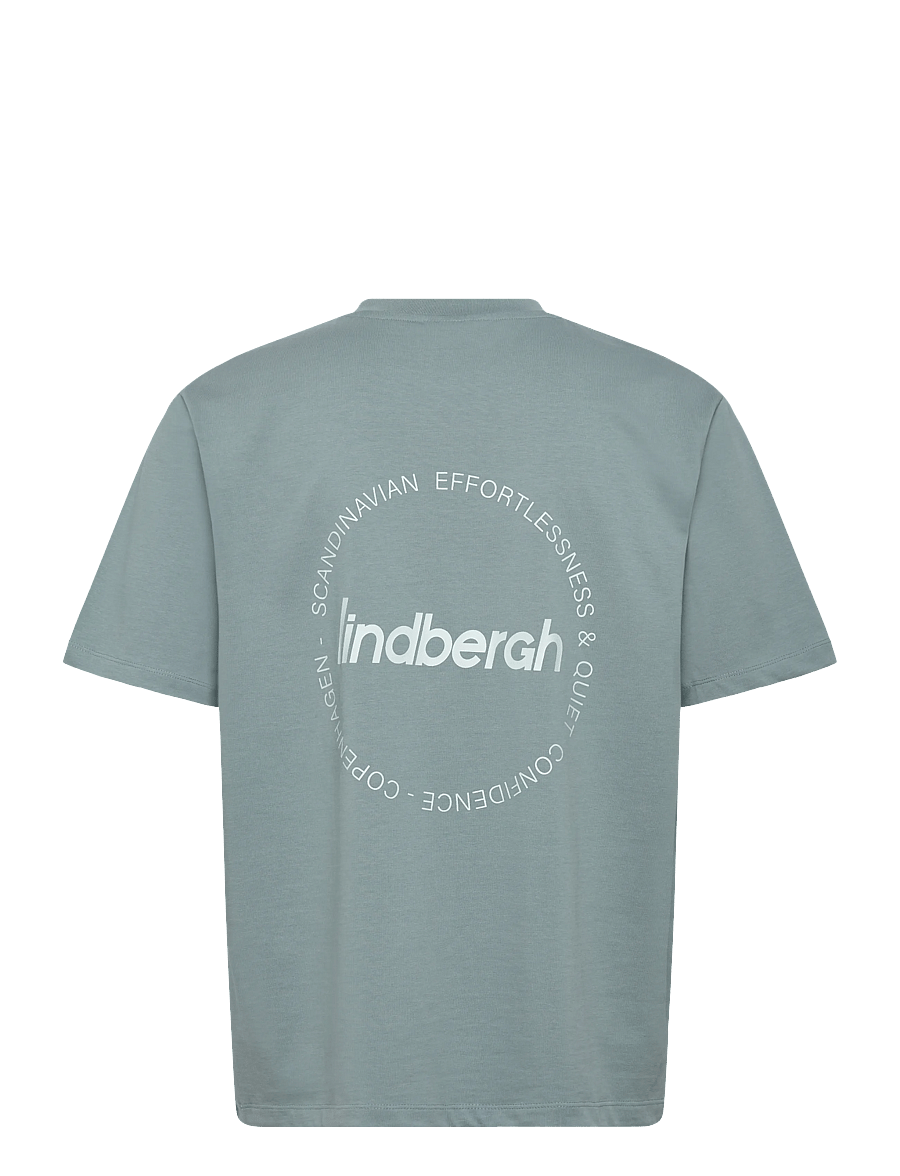 Lindbergh - Brand carrier oversize tee S/S - short-sleeved t-shirts - dk aqua - 2
