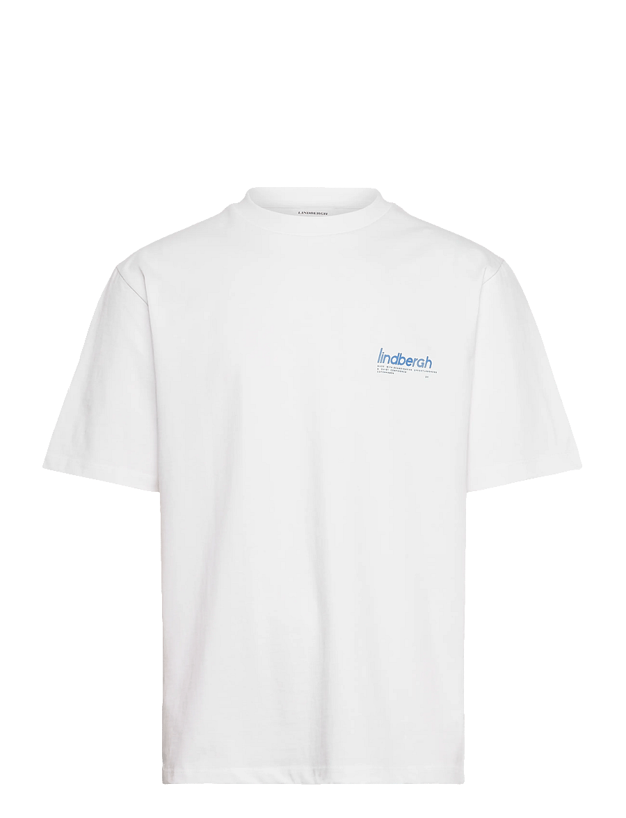 Lindbergh - Brand carrier oversize tee S/S - kortærmede t-shirts - white - 1