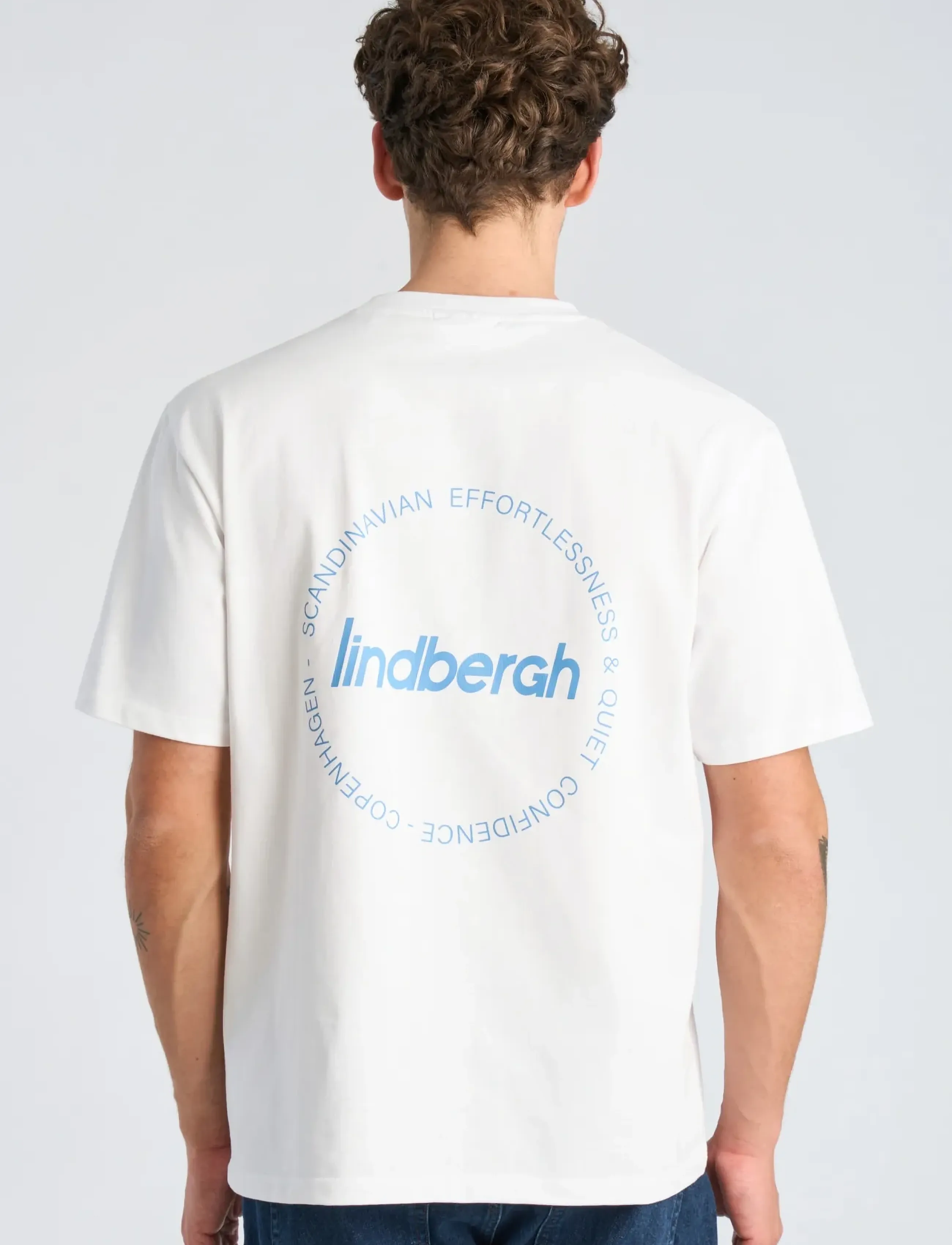 Lindbergh - Brand carrier oversize tee S/S - kortärmade t-shirts - white - 4