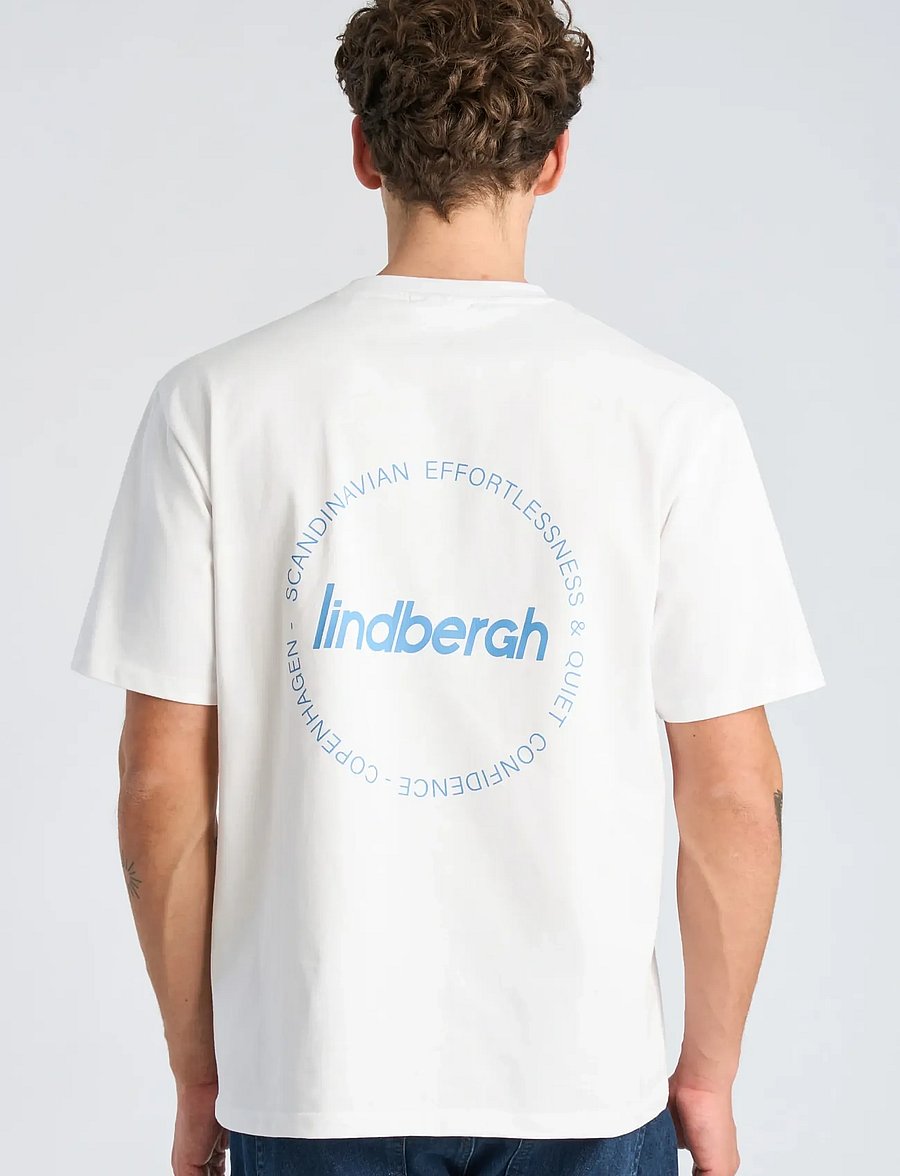 Lindbergh - Brand carrier oversize tee S/S - kortærmede t-shirts - white - 4