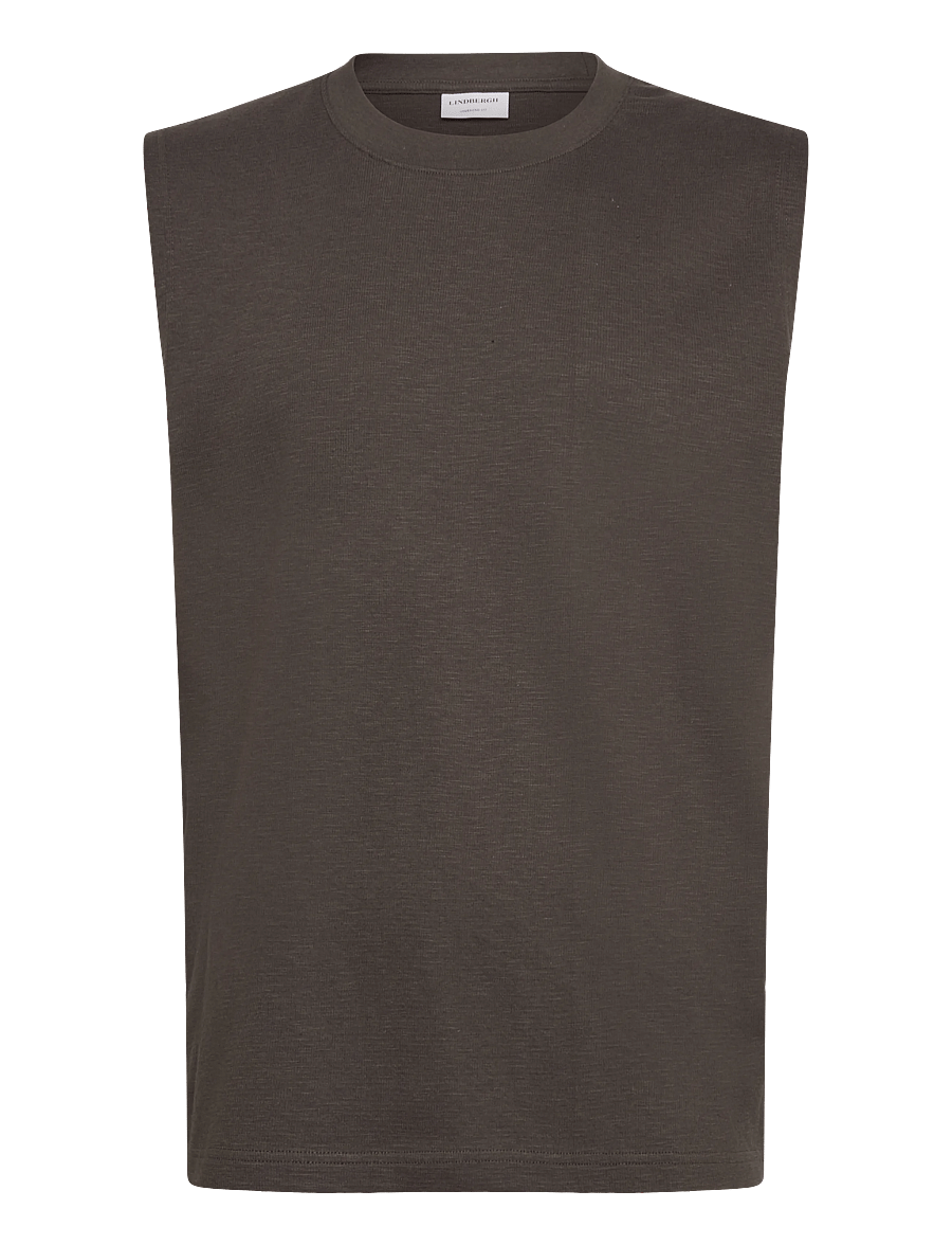 Lindbergh - Oversized rib cap sleeve - kootud vestid - ebony brown - 1