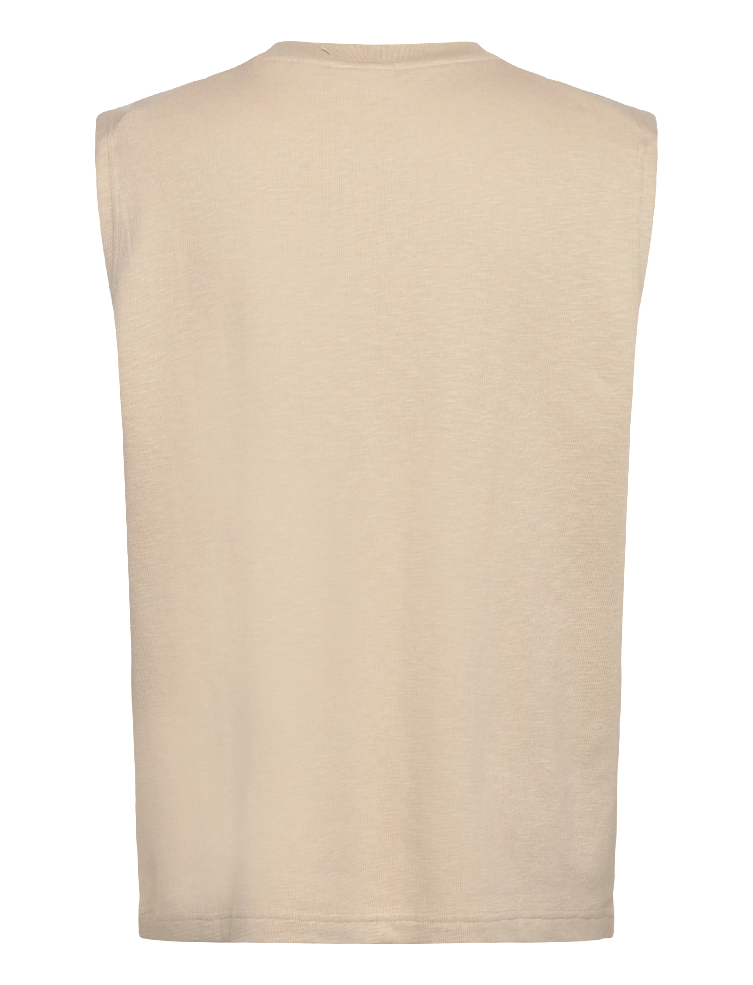Lindbergh - Oversized rib cap sleeve - sleeveless shirts - stone - 2