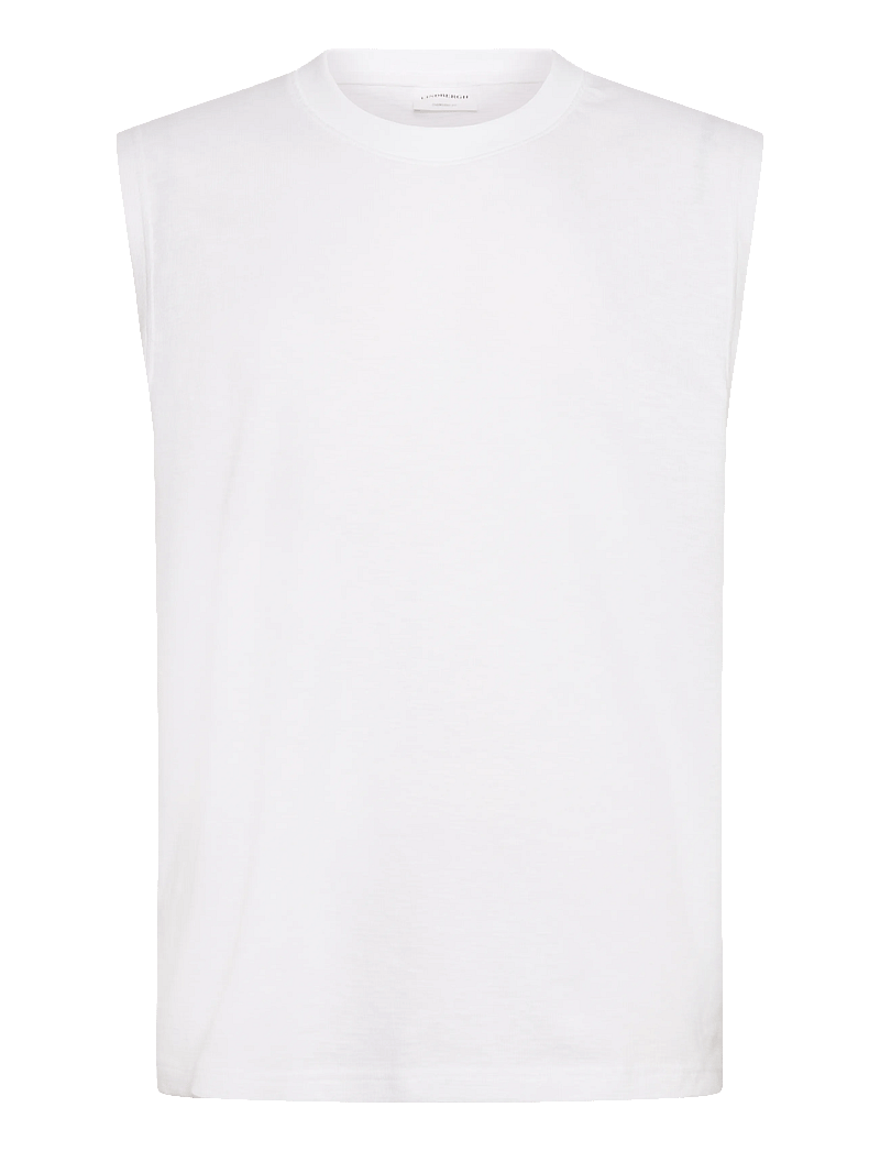 Lindbergh - Oversized rib cap sleeve - tank tops - white - 1