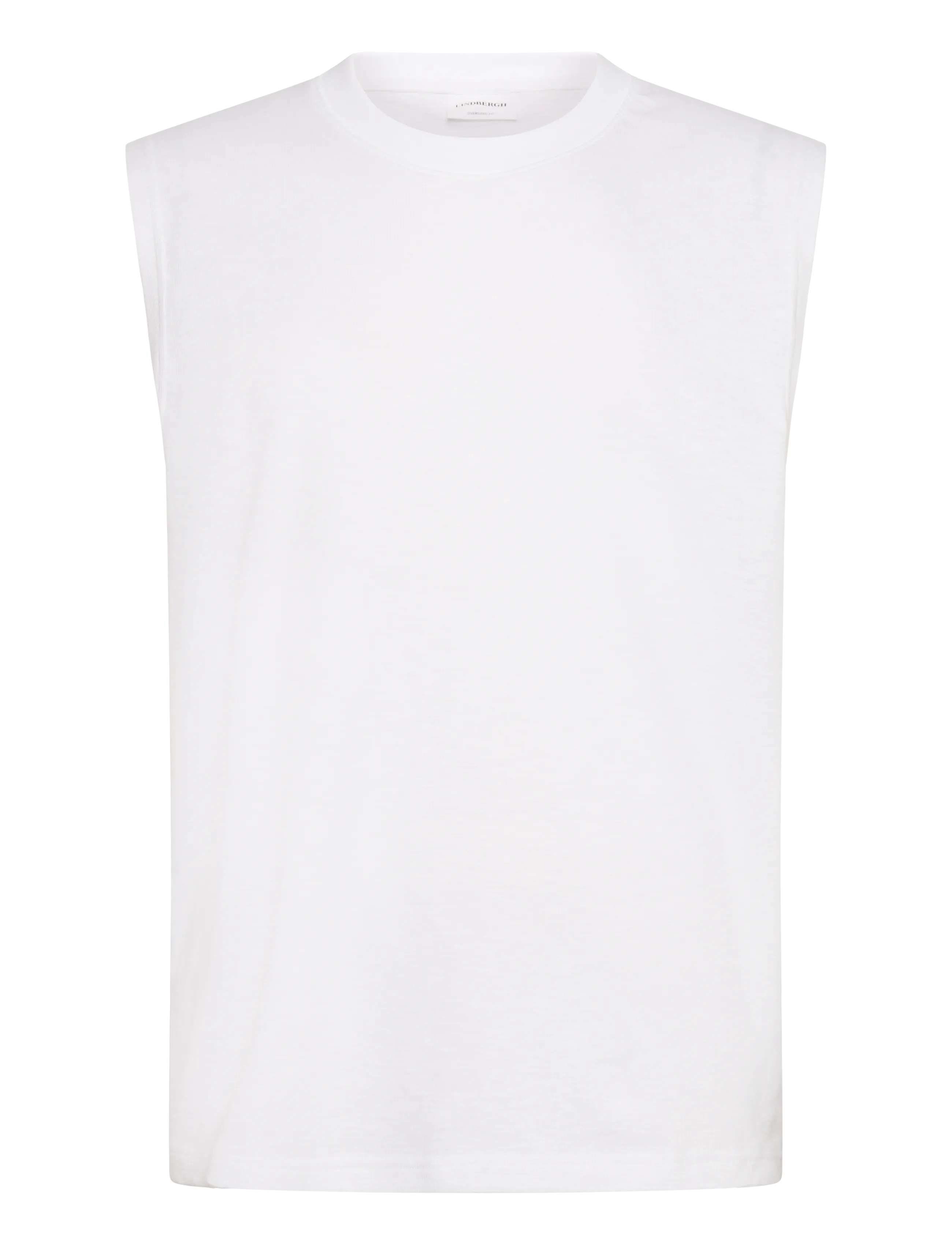Lindbergh Oversized rib cap sleeve - Tanktops - WHITE / white