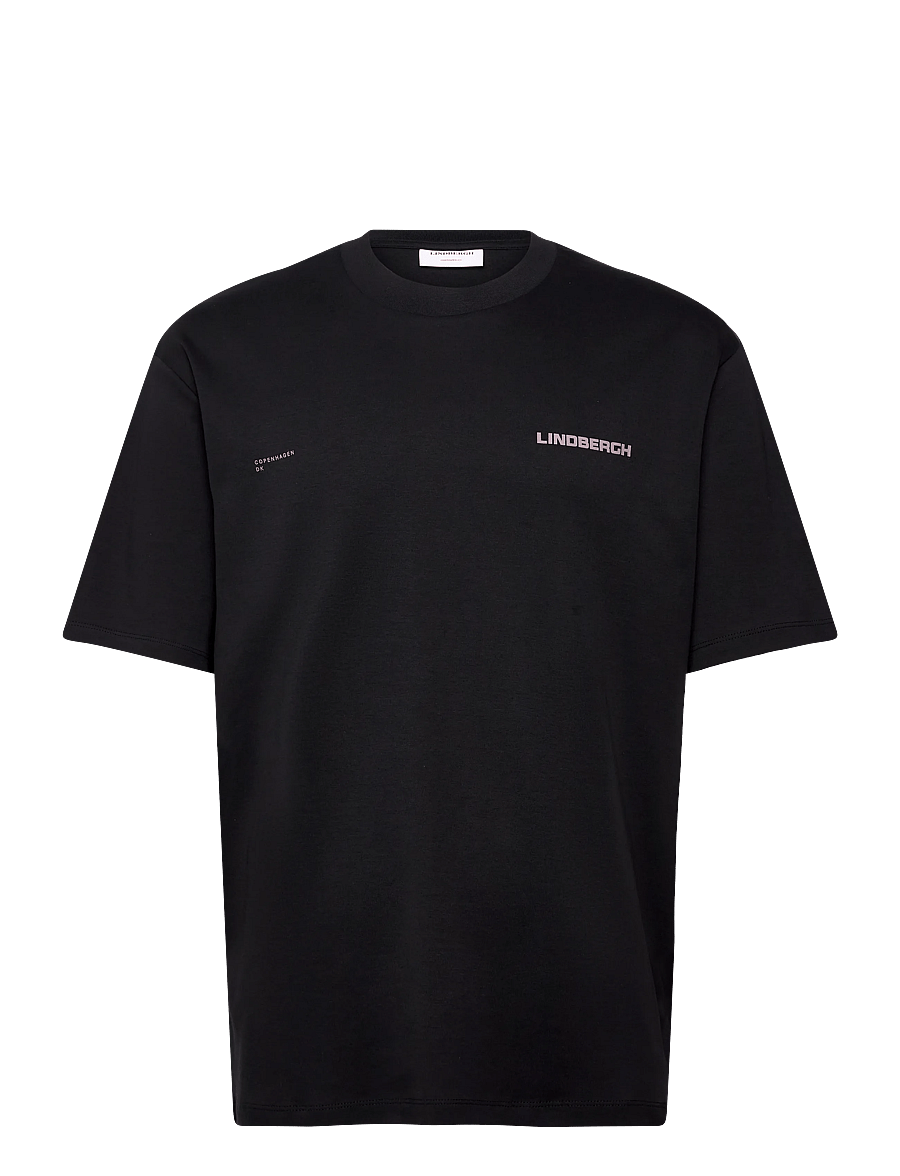 Lindbergh - O-neck logo oversized S/S - lühikeste varrukatega t-särgid - black - 0