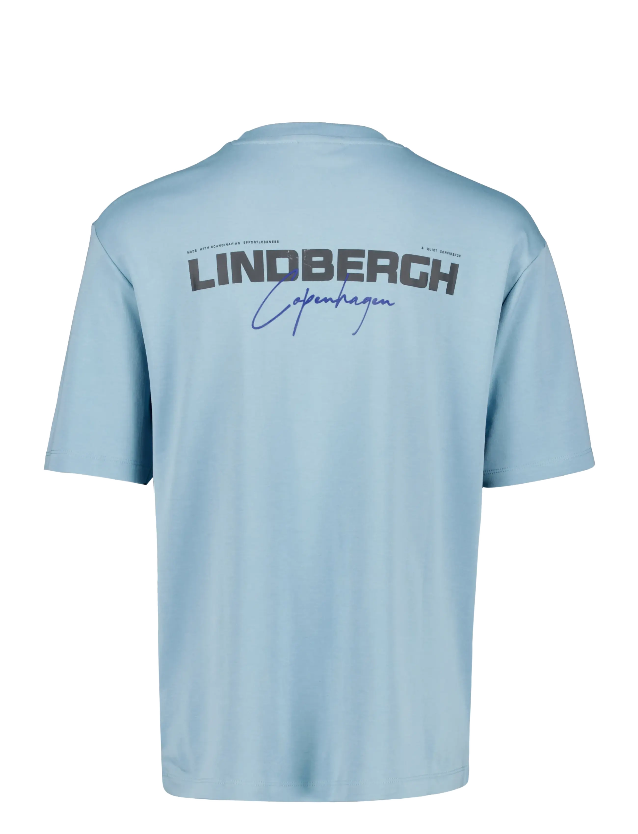 Lindbergh - O-neck logo oversized S/S - faded teal - 1