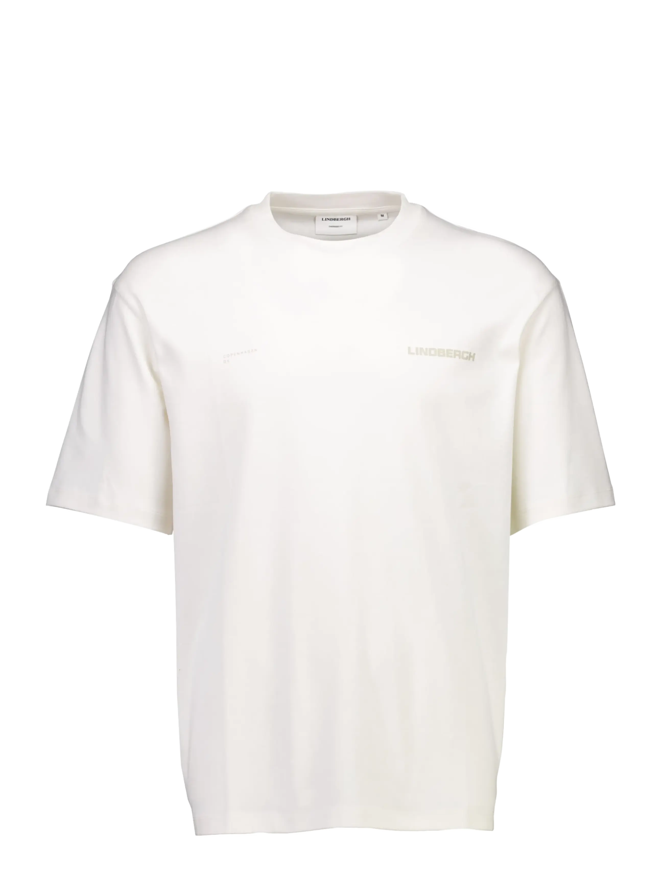 Lindbergh - O-neck logo oversized S/S - off white - 1