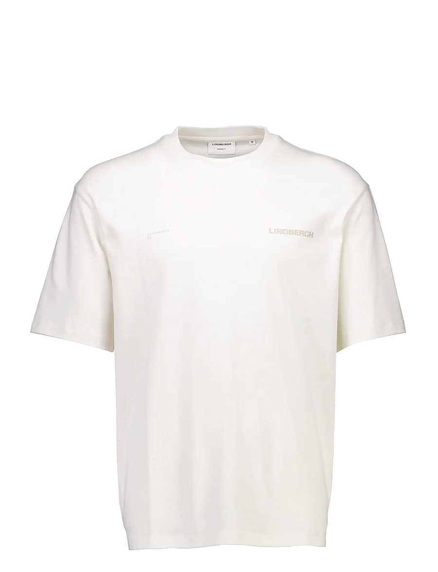Lindbergh - O-neck logo oversized S/S - off white - 1
