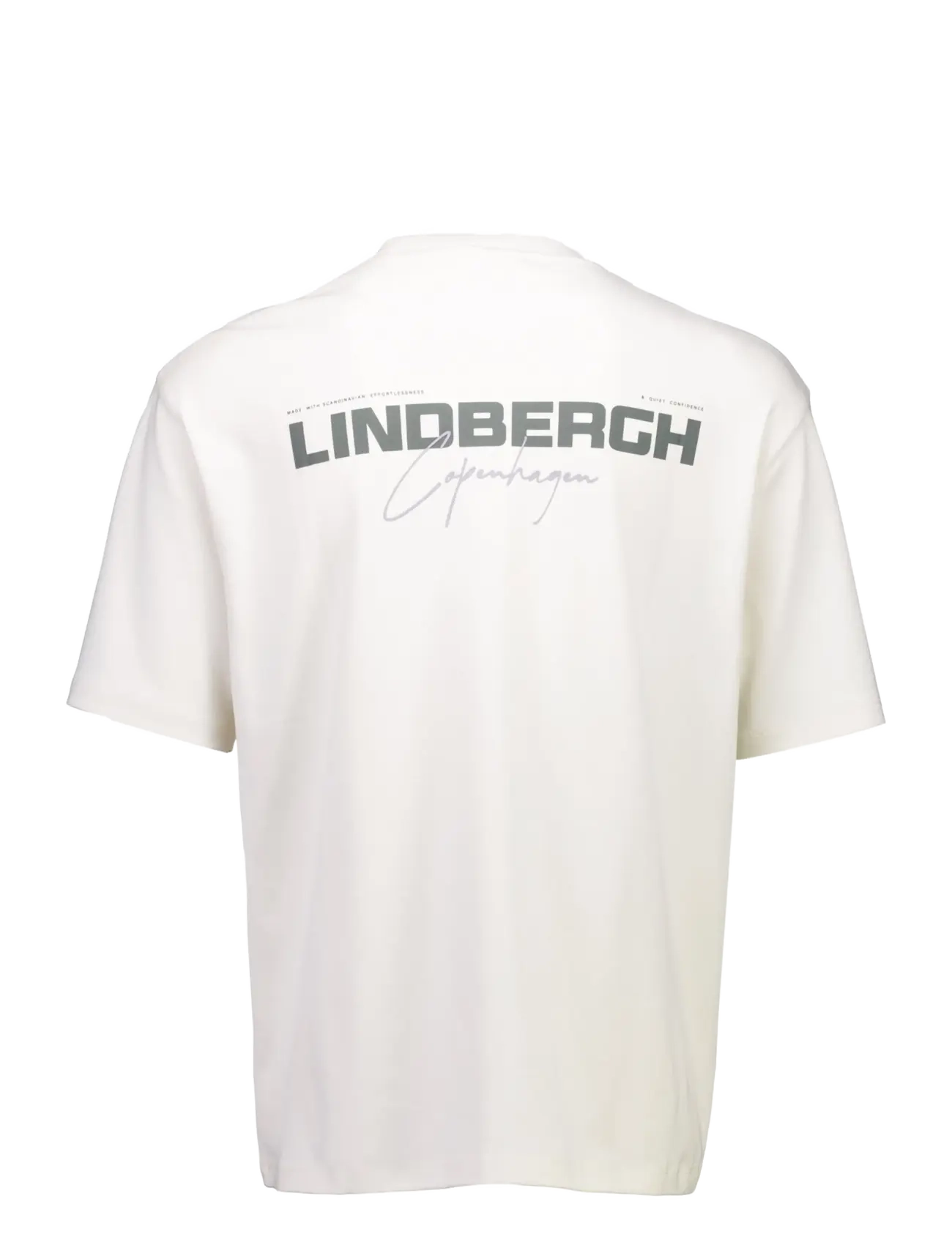 Lindbergh - O-neck logo oversized S/S - off white - 2