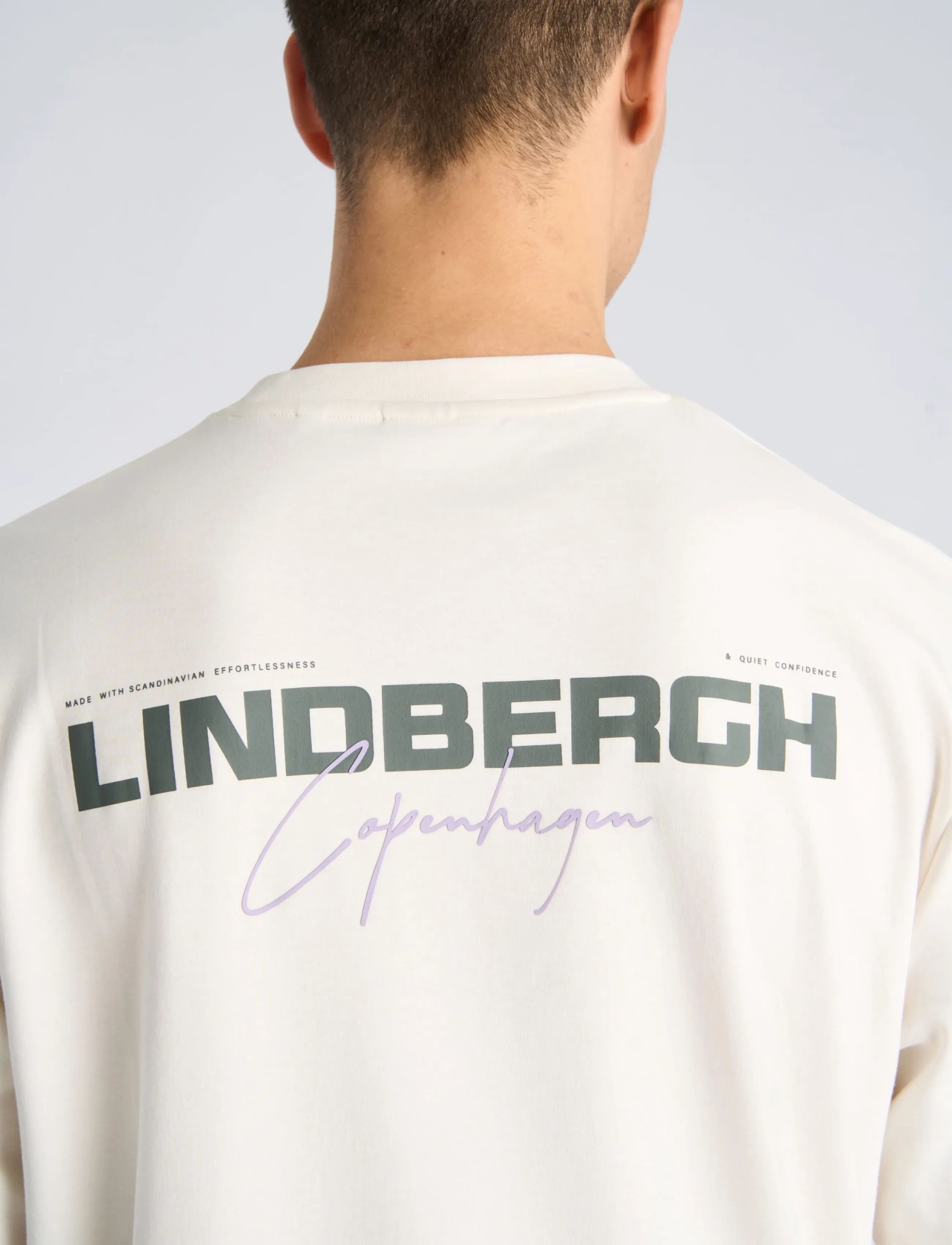 Lindbergh O-Neck Logo Oversized S/S t-shirts - bas herr – bild 5