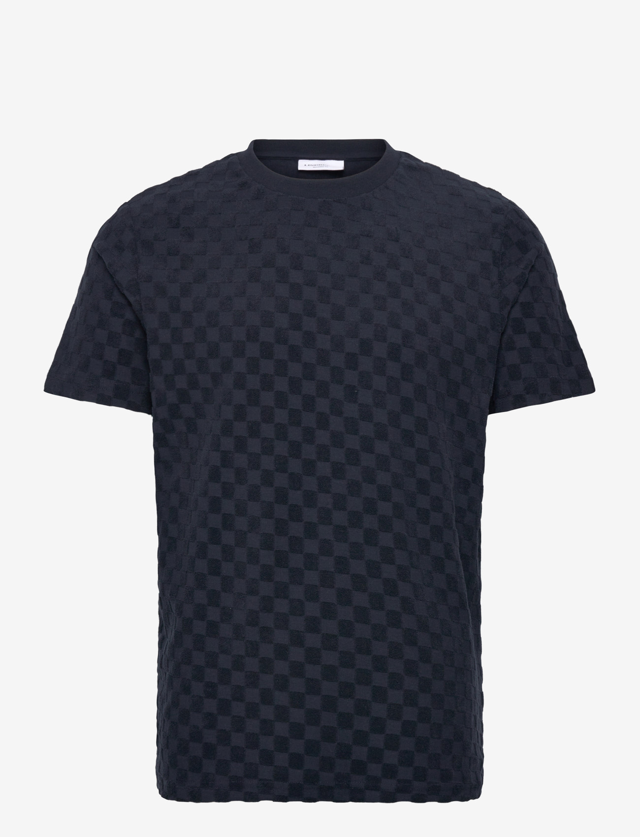 Lindbergh - Checkered towel o-neck tee S/S - lühikeste varrukatega t-särgid - navy - 0