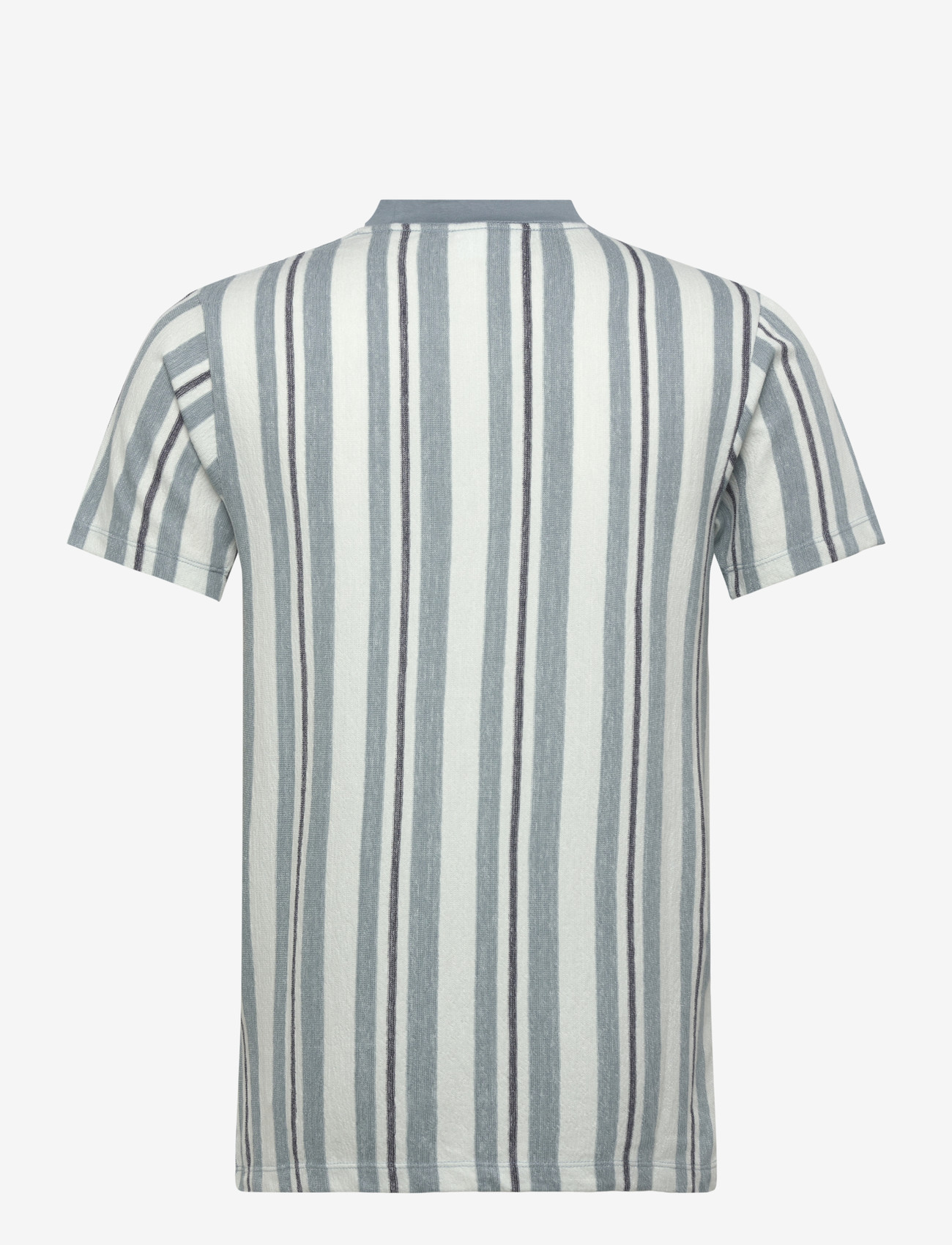 Lindbergh - Towel striped o-neck tee S/S - kortærmede t-shirts - aqua - 2