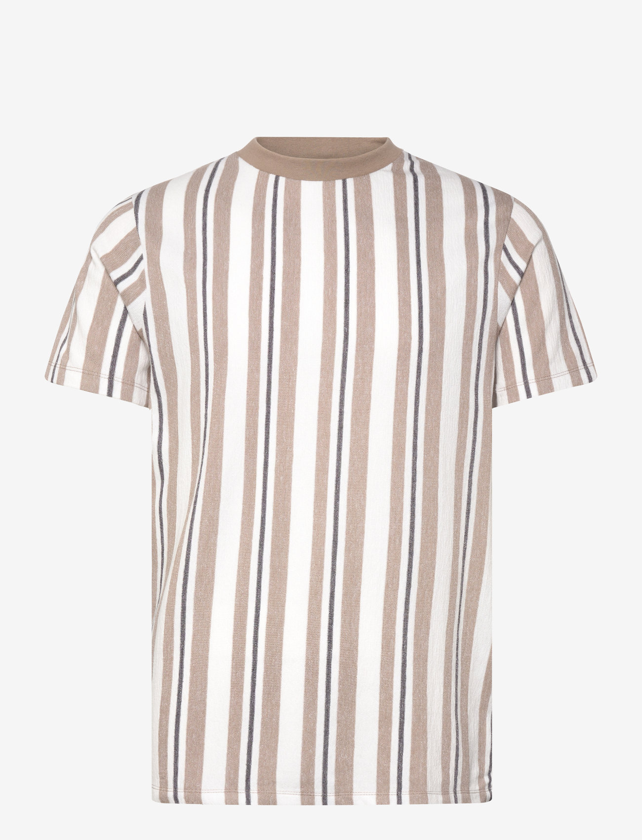 Lindbergh - Towel striped o-neck tee S/S - marškinėliai trumpomis rankovėmis - stone - 1