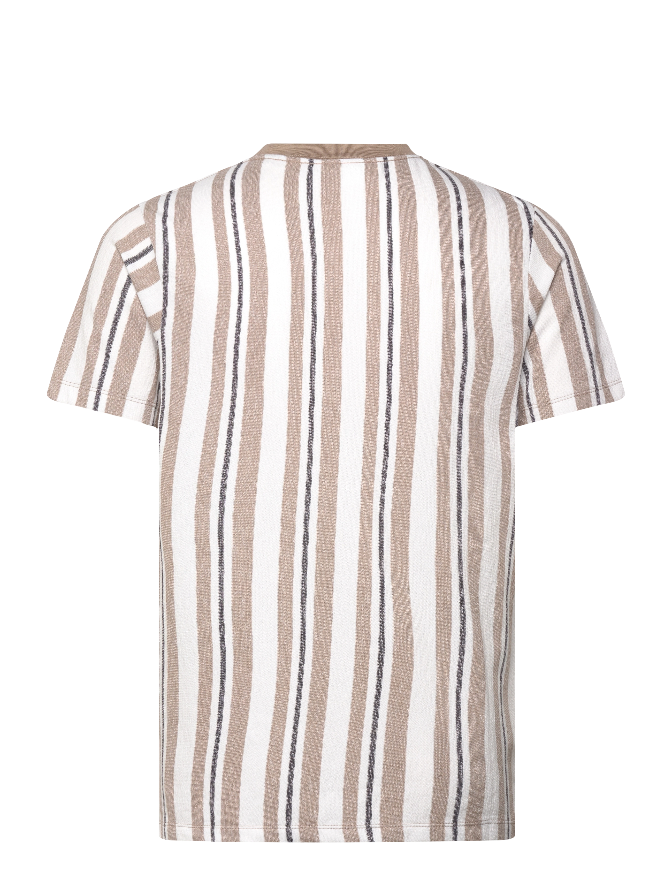 Lindbergh - Towel striped o-neck tee S/S - kurzärmelig - stone - 2
