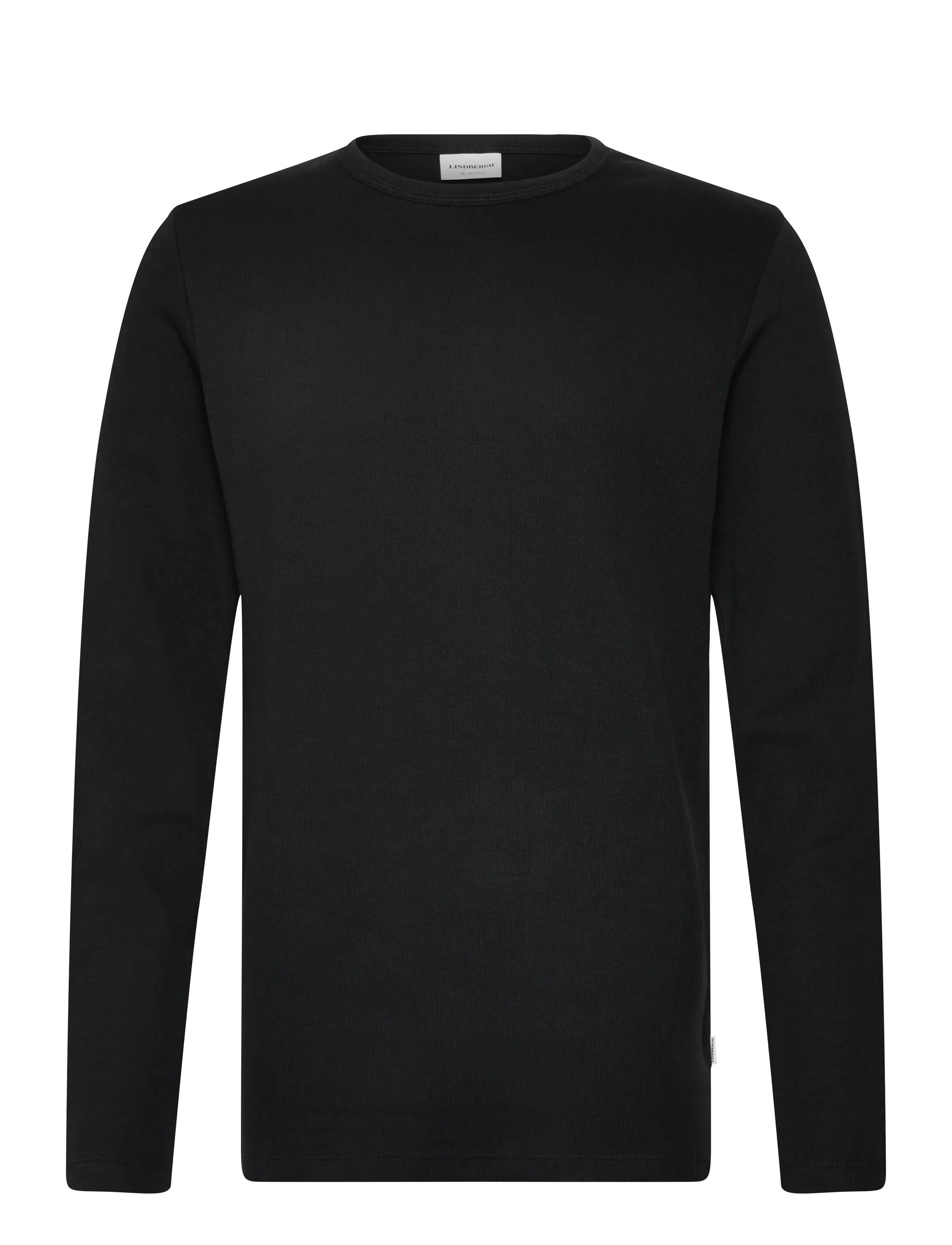 Lindbergh Basic o-neck tee L/S - Lindbergh - BLACK / black