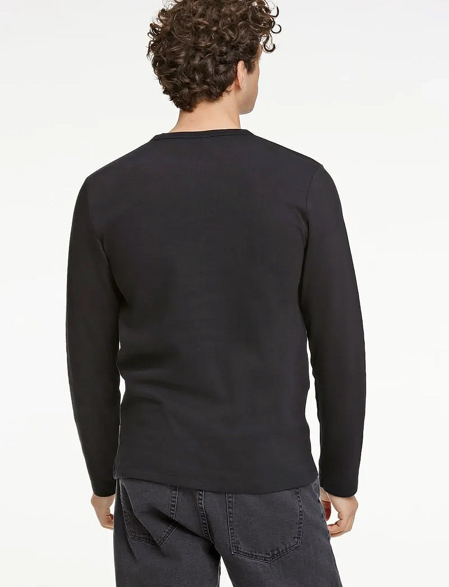 Lindbergh - Basic o-neck tee L/S - marškinėliai ilgomis rankovėmis - black - 4