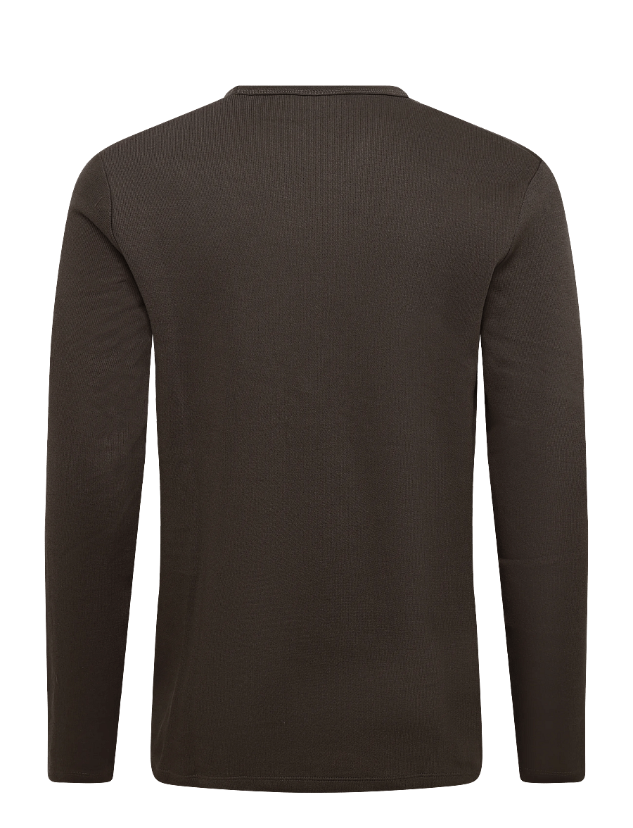Lindbergh - Basic o-neck tee L/S - pikkade varrukatega t-särgid - black olive - 1