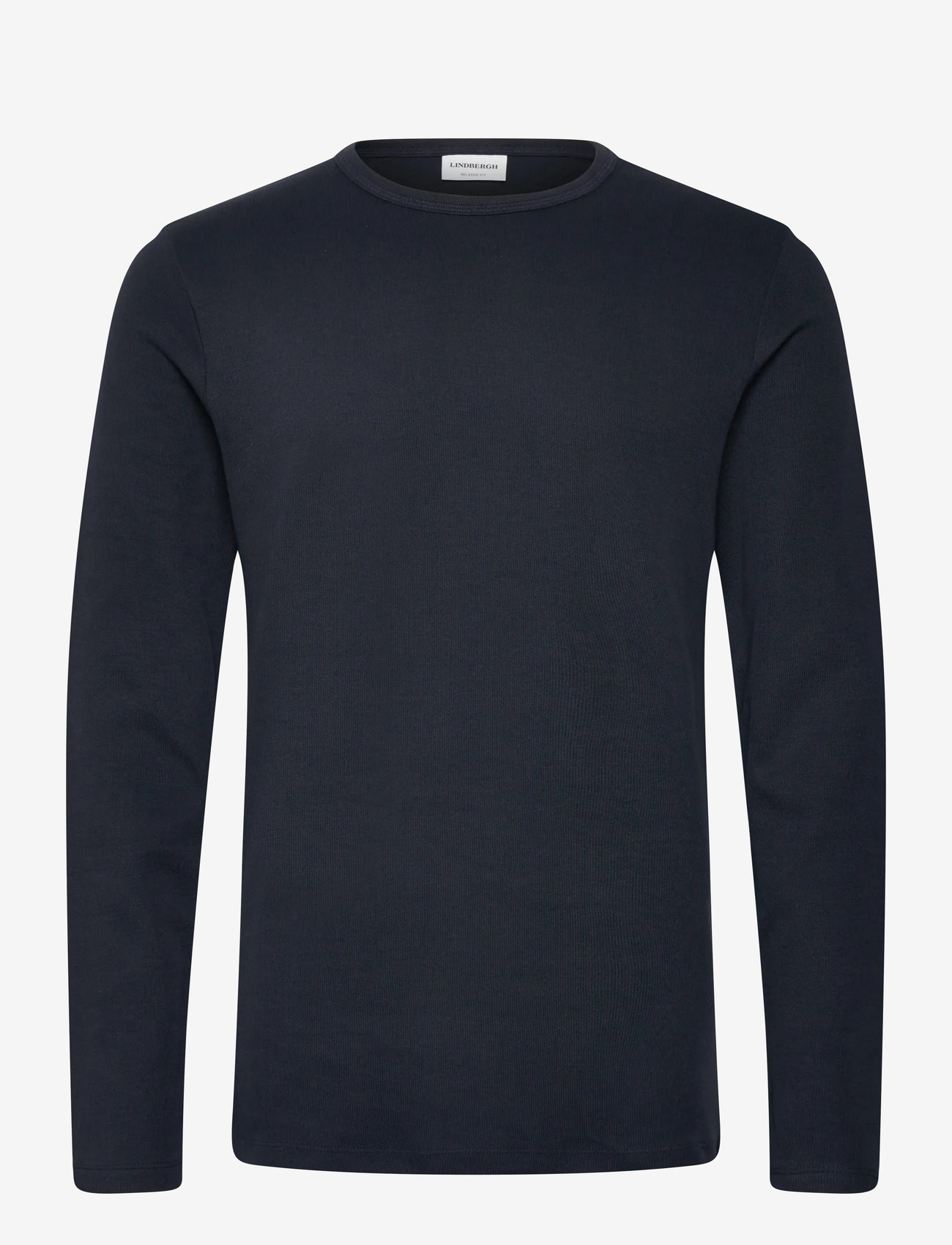Lindbergh - Basic o-neck tee L/S - höstkläder - navy - 0