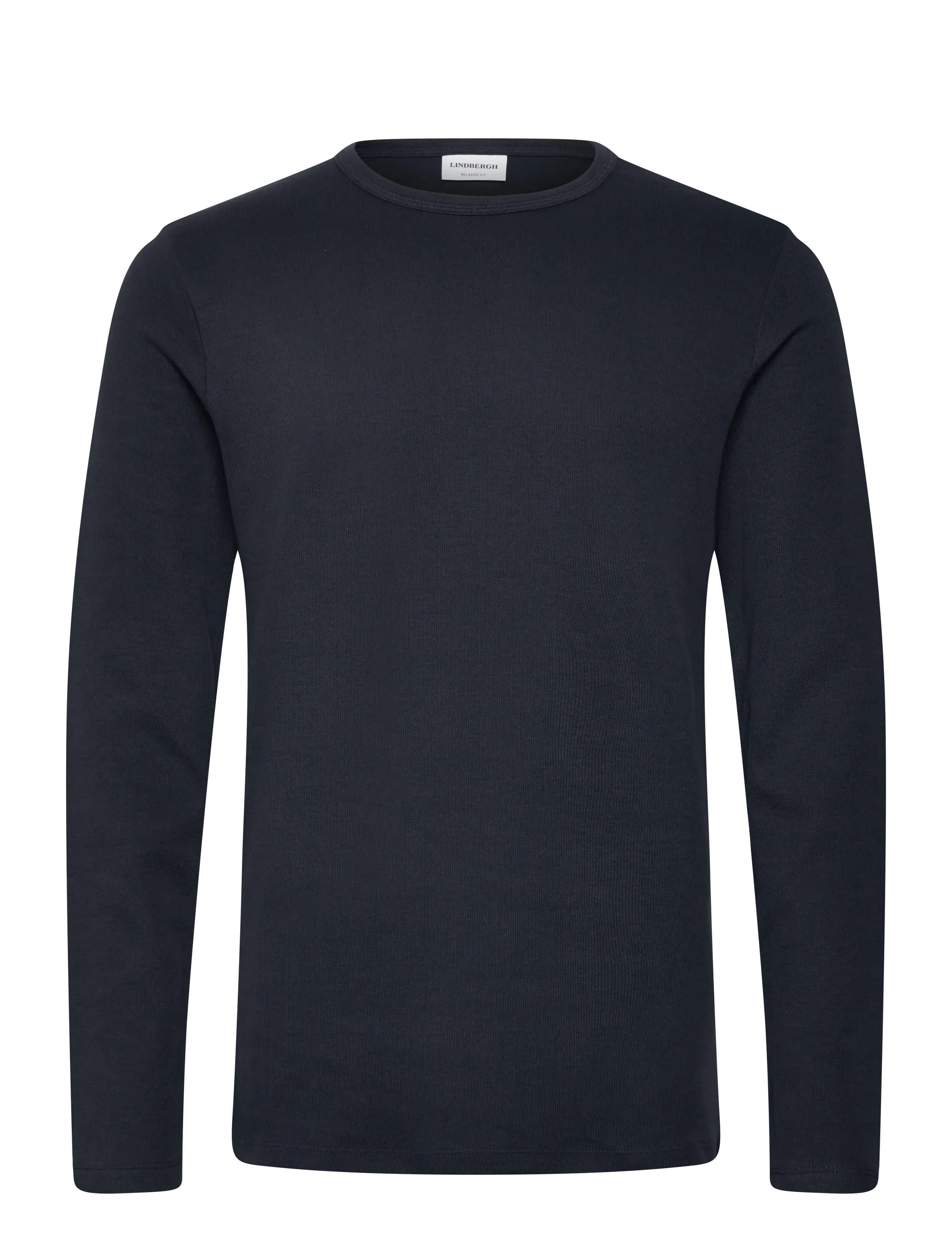 Lindbergh Basic o-neck tee L/S - Lindbergh - NAVY / navy