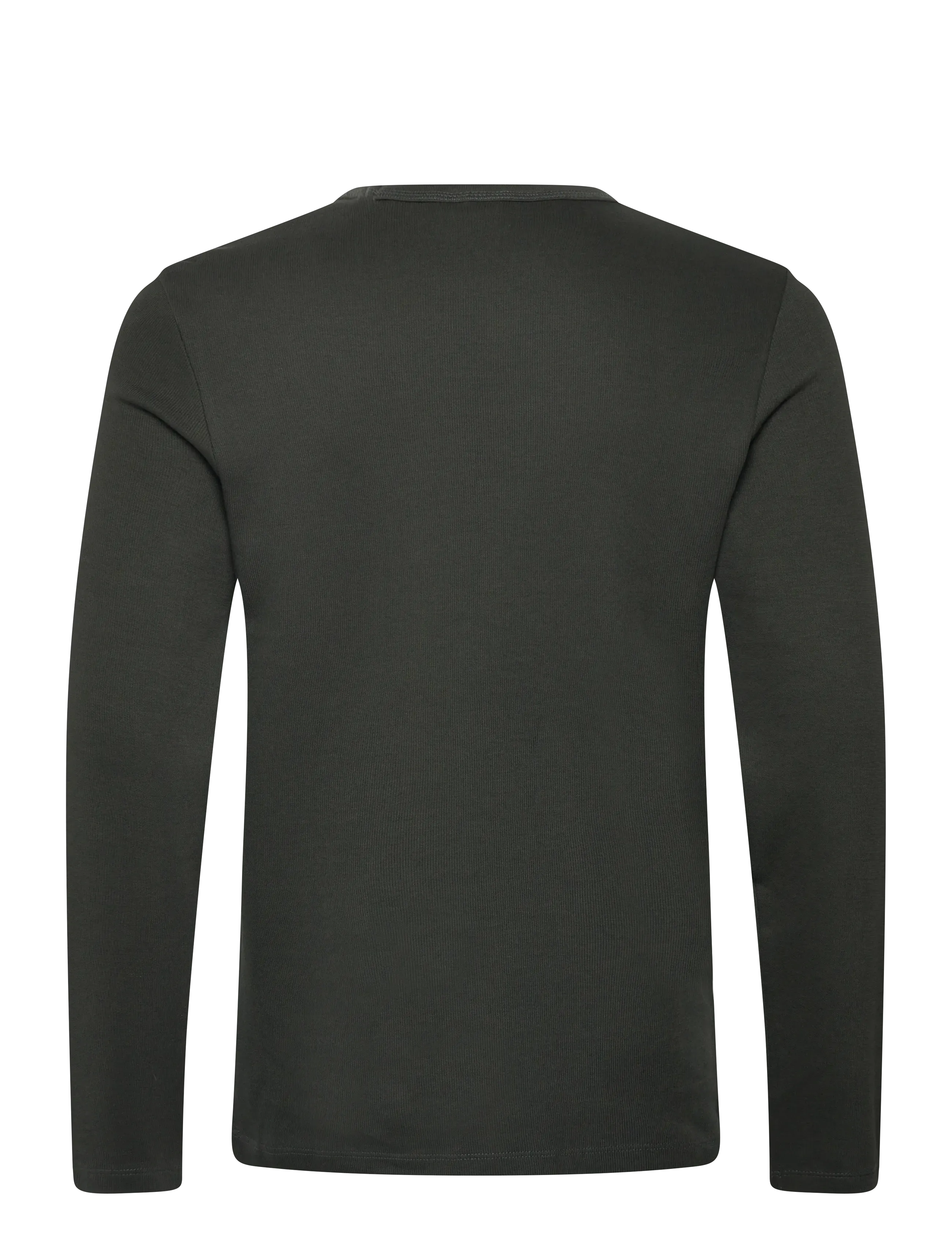 Lindbergh - Basic o-neck tee L/S - laveste priser - off black - 2