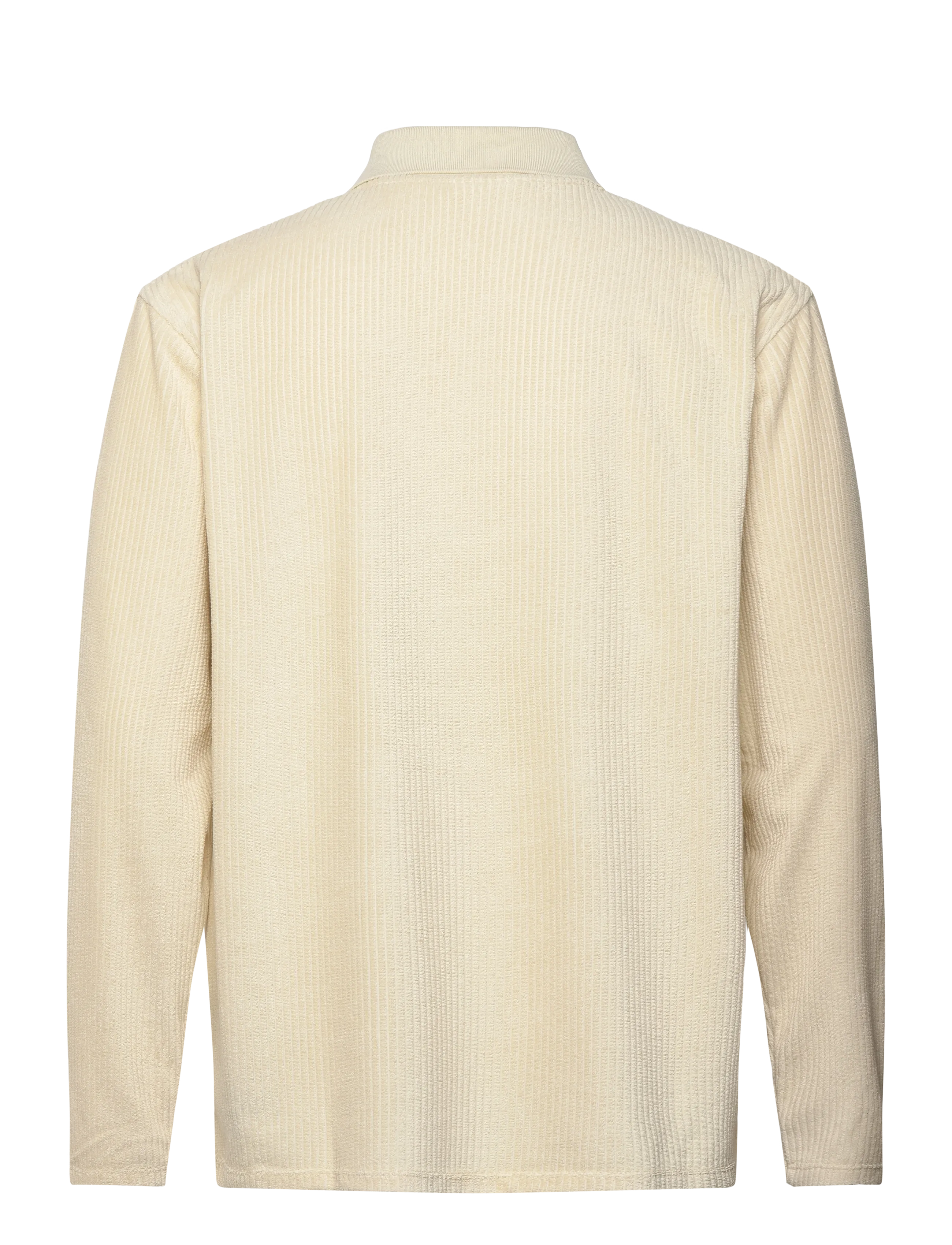 Lindbergh - V-neck jacquard polo L/S - pikkade varrukatega kootud polosärgid - lt stone - 1