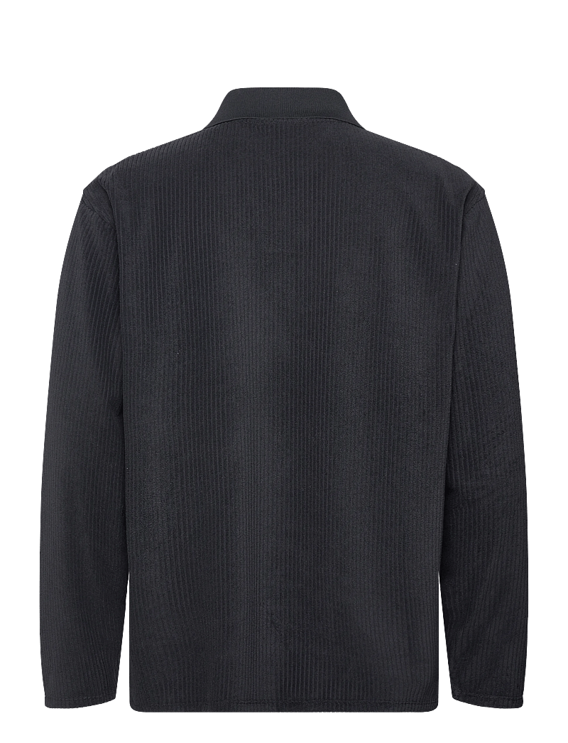 Lindbergh - V-neck jacquard polo L/S - pitkähihaiset neulepoolot - navy - 1