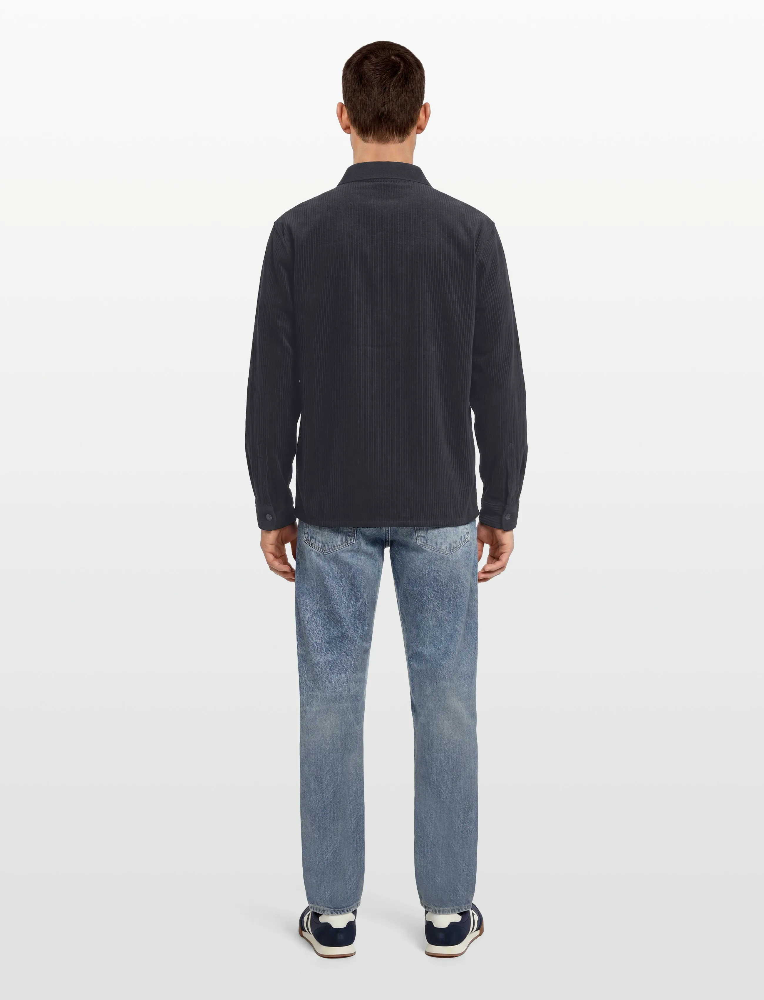 Lindbergh - V-neck jacquard polo L/S - polostrik - navy - 4