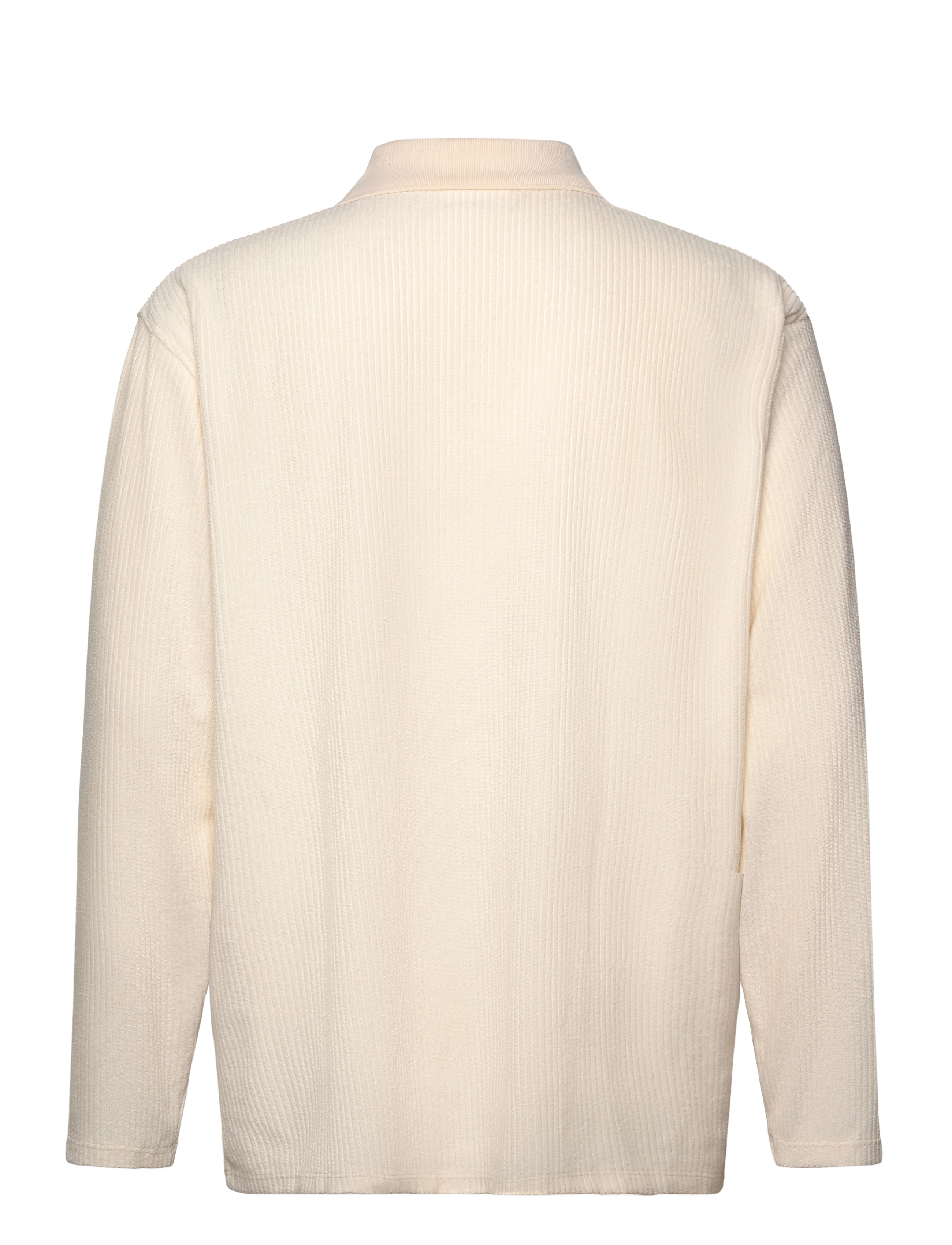 Lindbergh - V-neck jacquard polo L/S - polos à manches longues - pearl white - 2