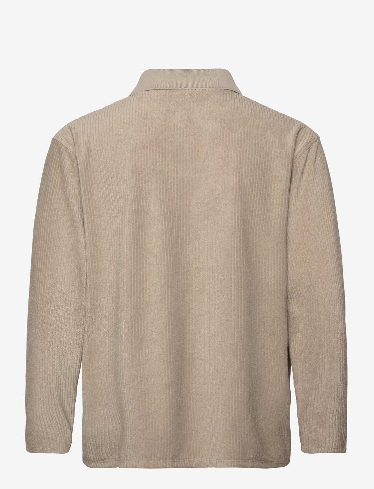 Lindbergh - V-neck jacquard polo L/S - pitkähihaiset - stone - 2