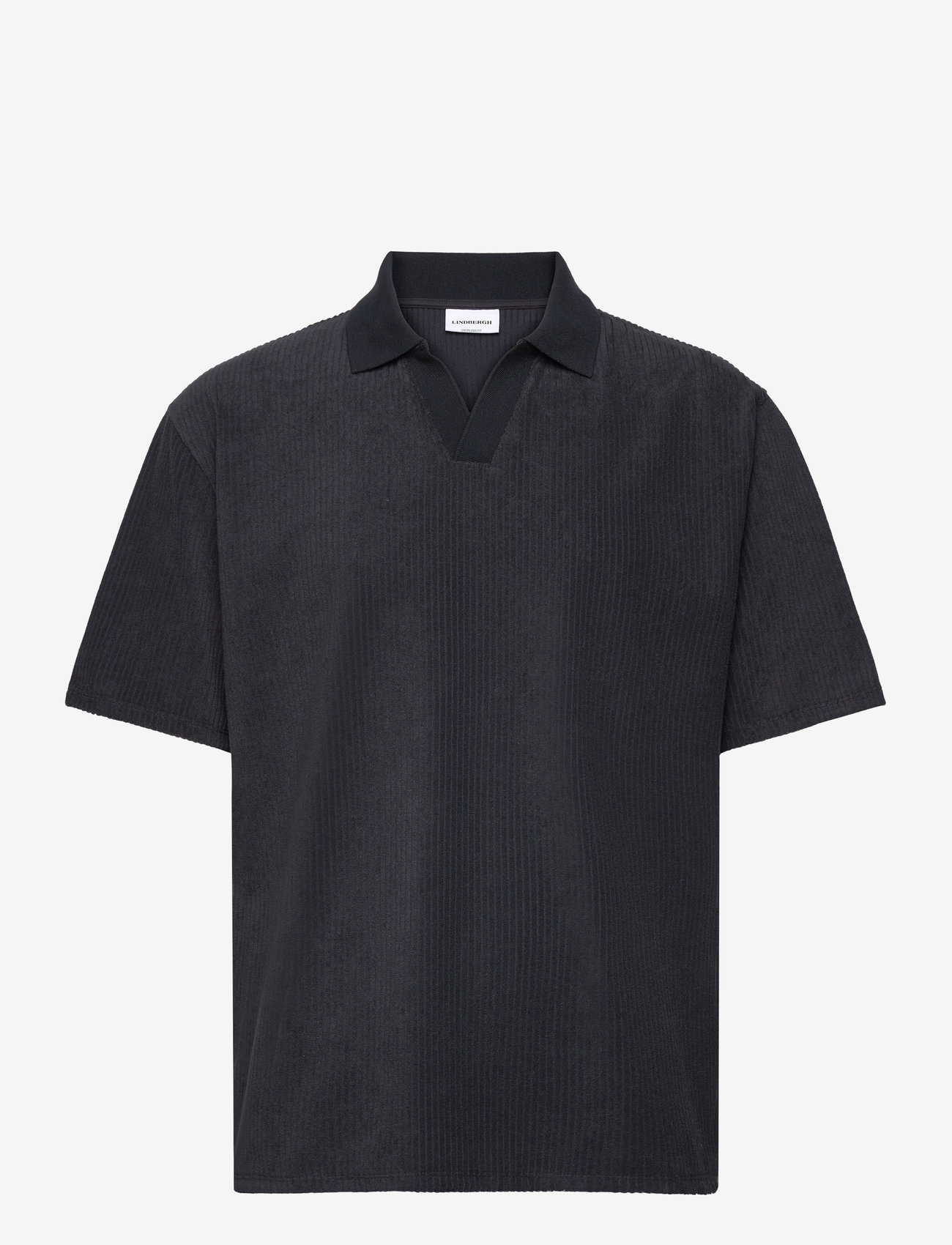 Lindbergh - V-neck jacquard polo S/S - kurzärmelig - navy - 1