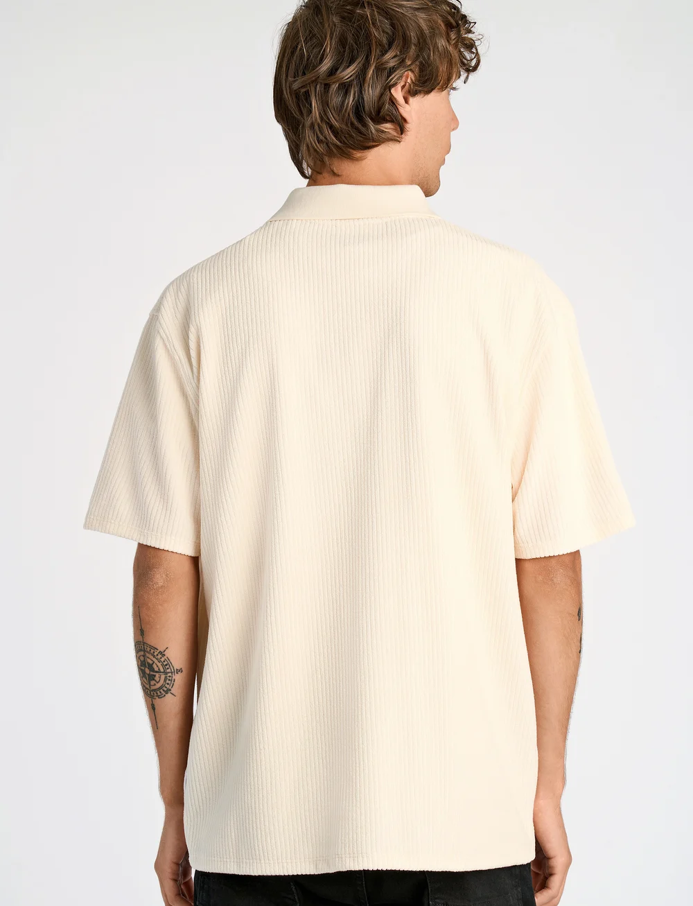 Lindbergh - V-neck jacquard polo S/S - polos à manches courtes - pearl white - 3