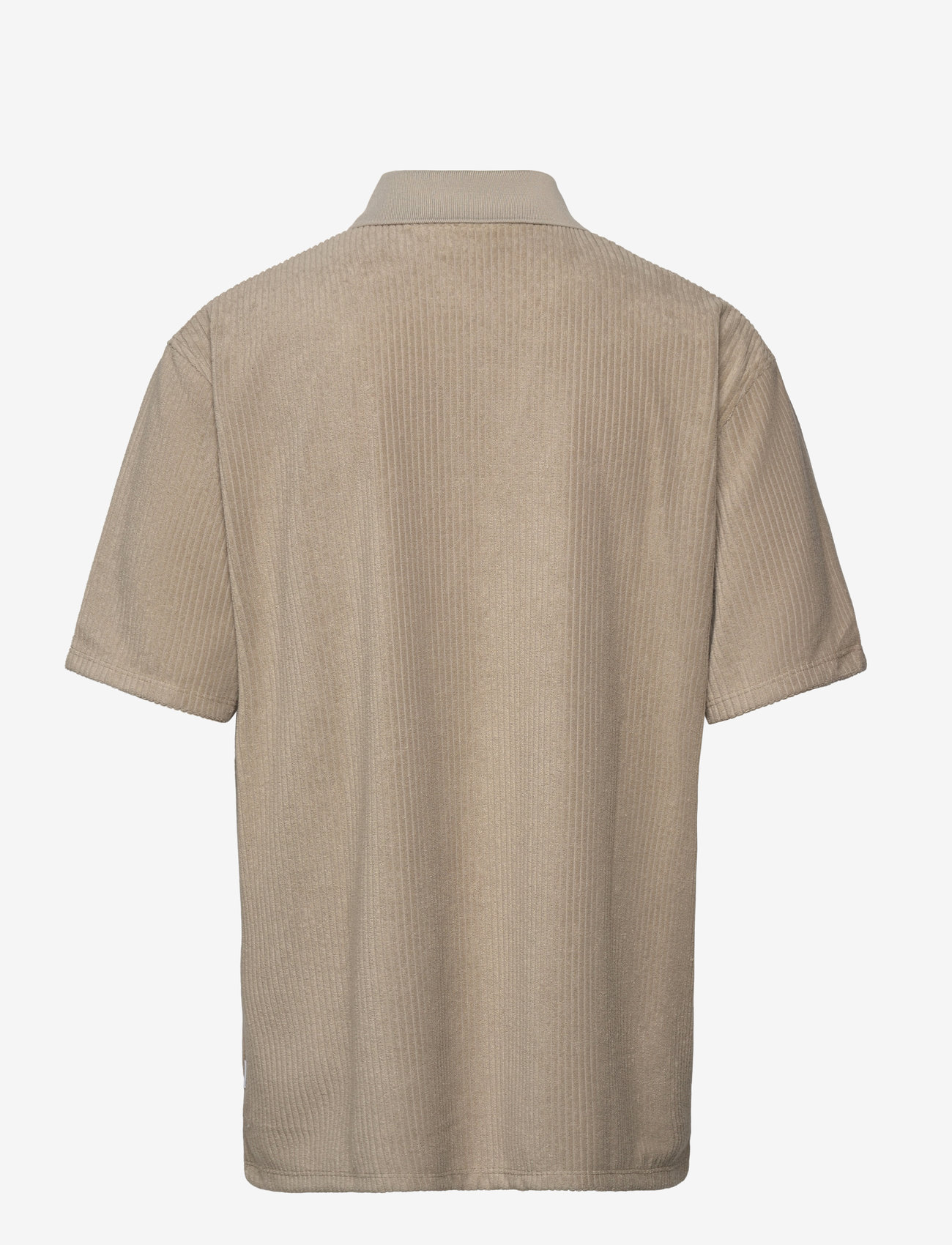 Lindbergh - V-neck jacquard polo S/S - lühikeste varrukatega polod - stone - 2