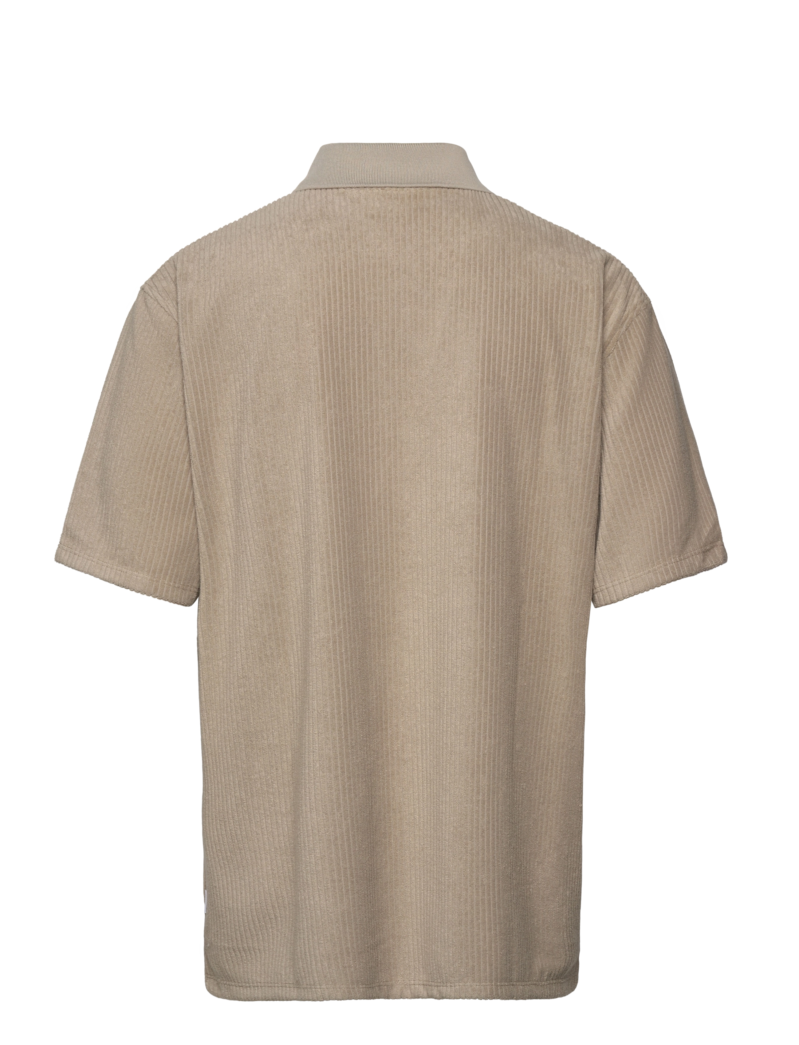 Lindbergh - V-neck jacquard polo S/S - short-sleeved polos - stone - 2
