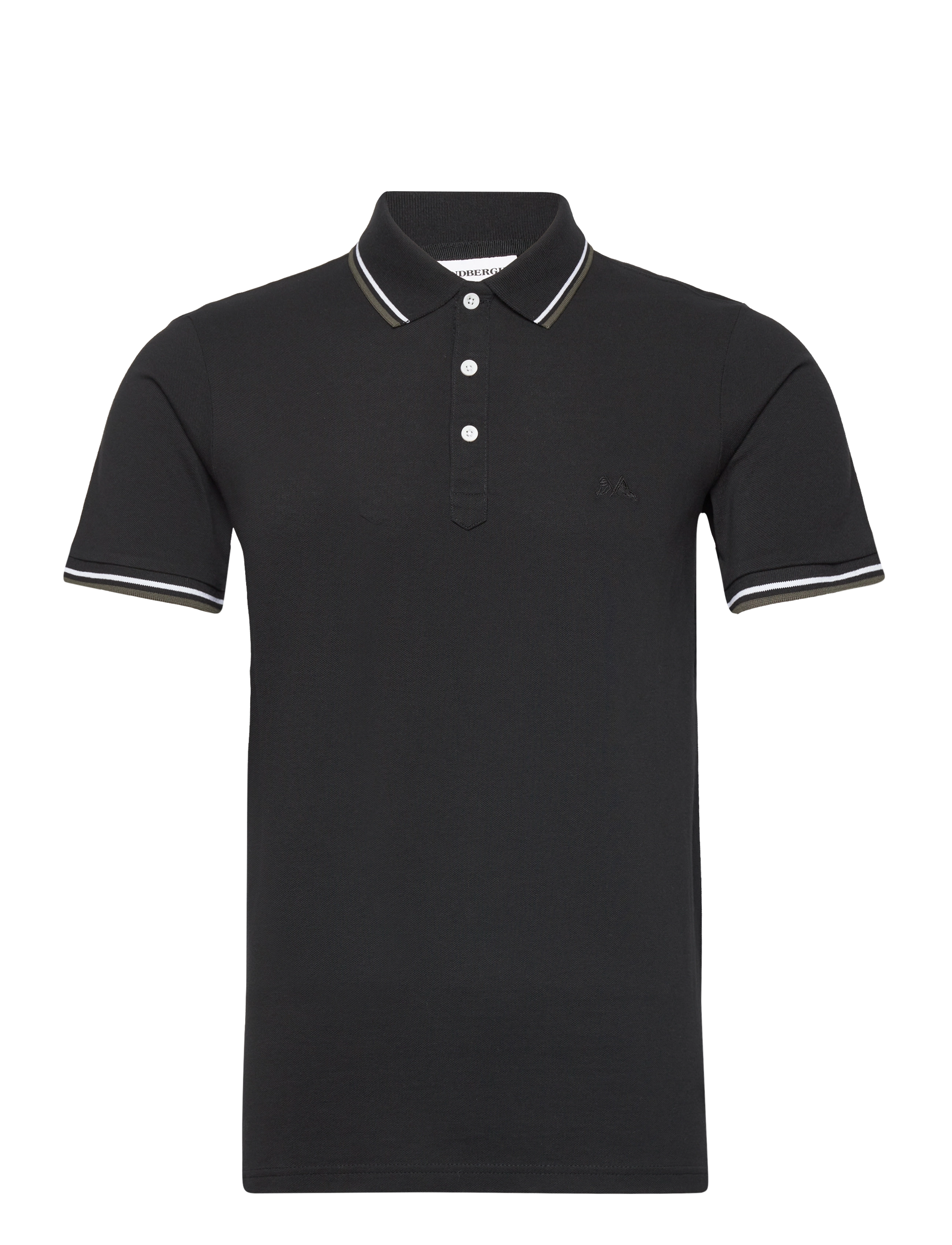 Lindbergh Polo shirt with contrast piping - Lindbergh - BLACK 124 / black