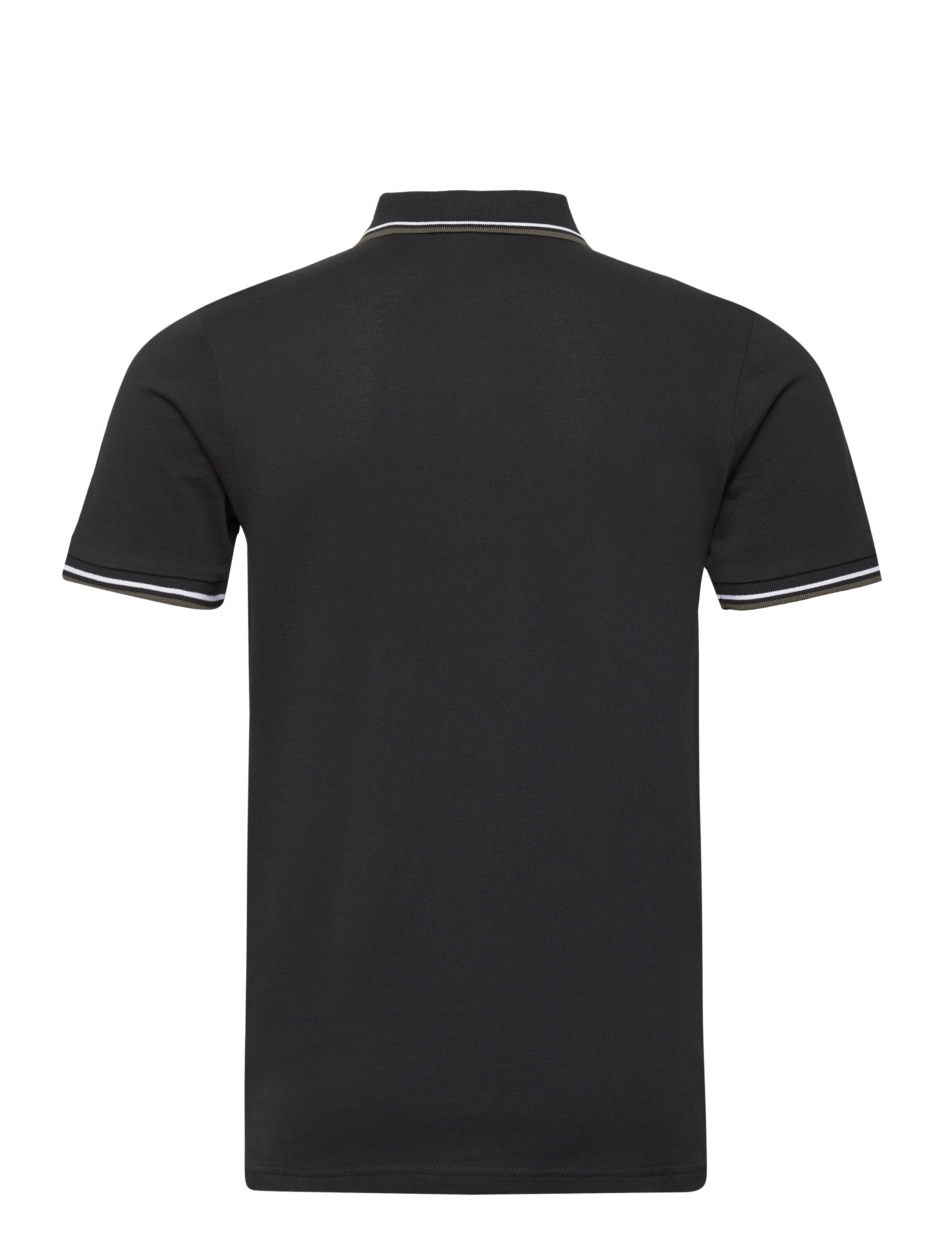 Lindbergh - Polo shirt with contrast piping - kortærmede poloer - black 124 - 2