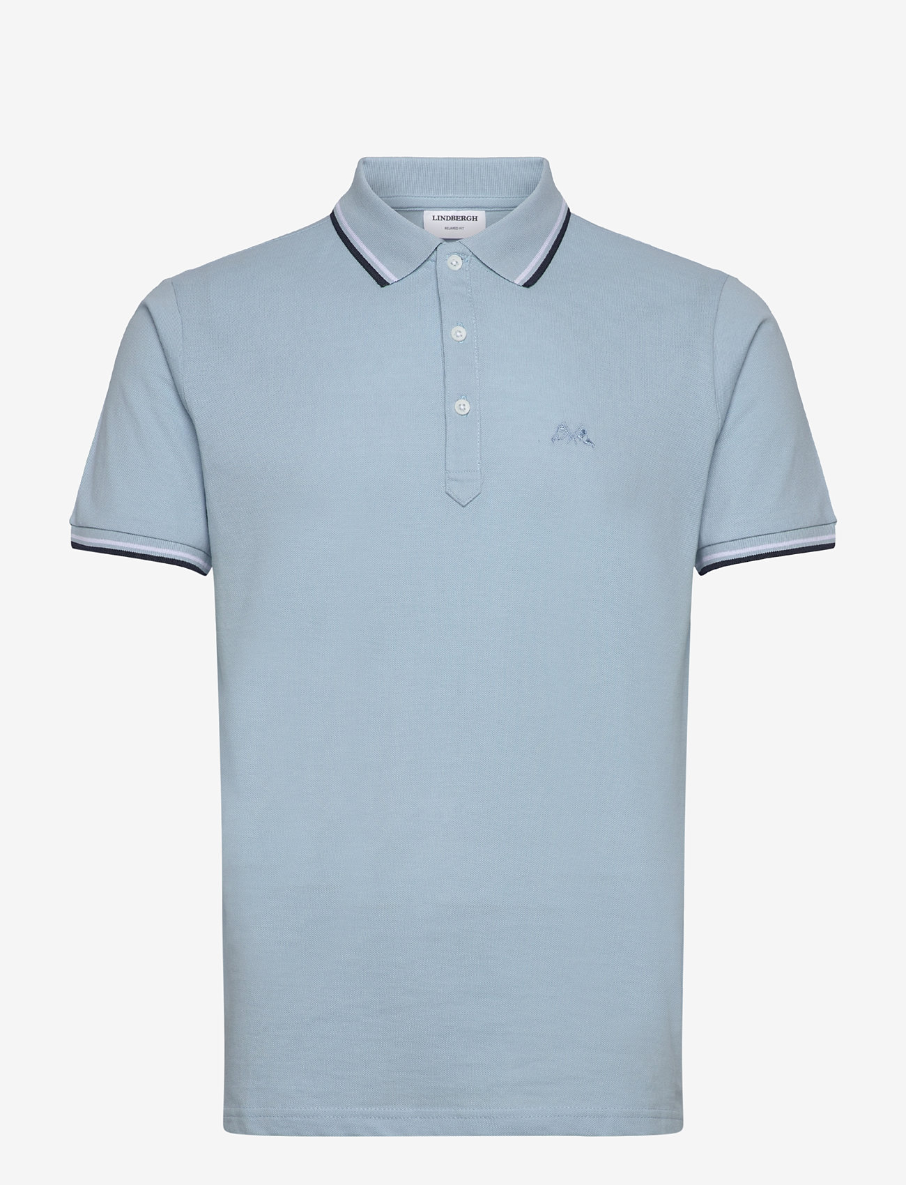 Lindbergh - Polo shirt with contrast piping - kortärmade pikéer - blue breeze - 1