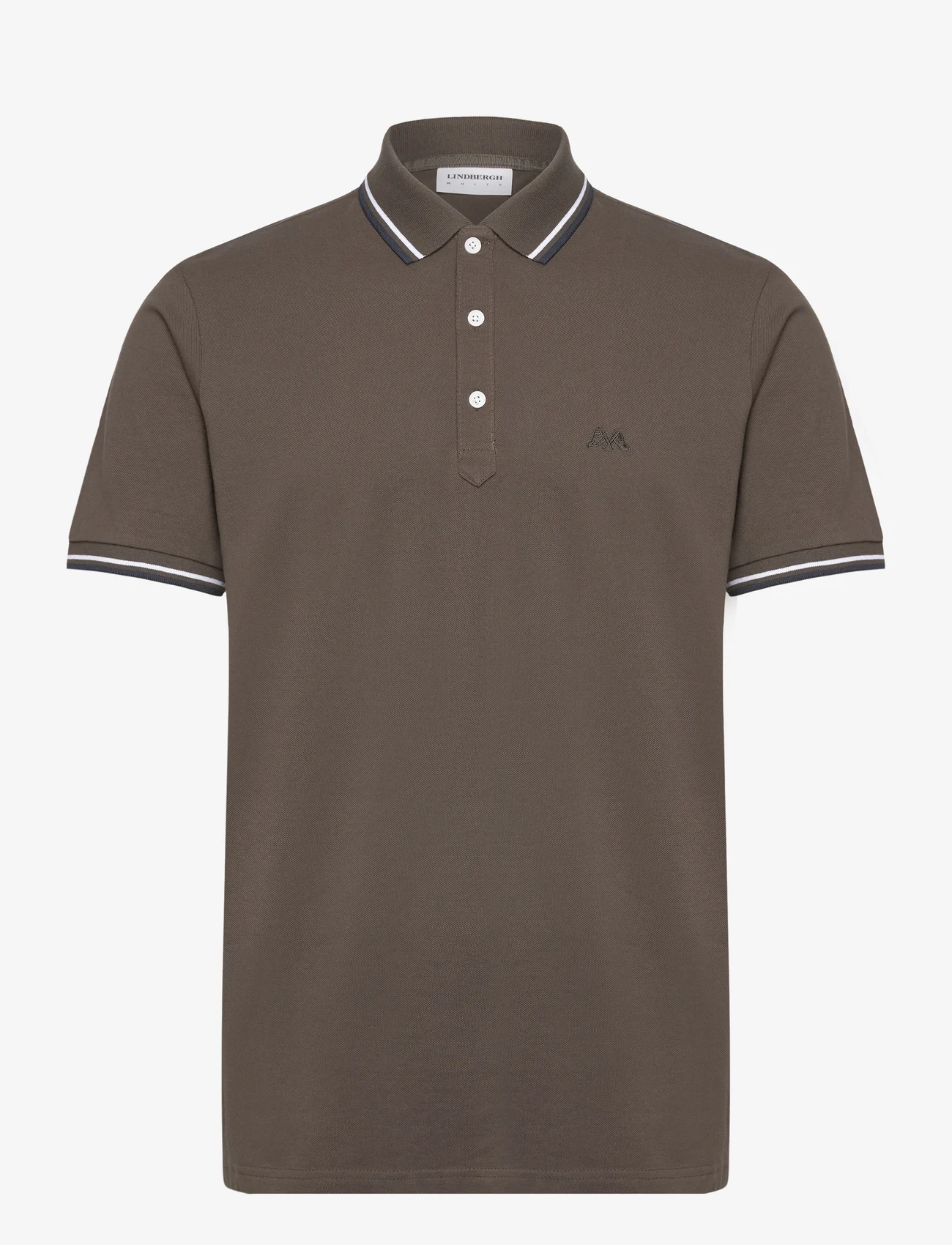 Lindbergh - Polo shirt with contrast piping - laveste priser - deep stone - 0