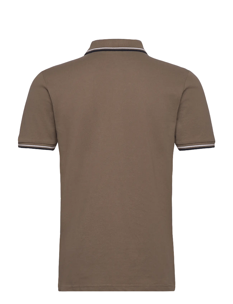Lindbergh - Polo shirt with contrast piping - kortærmede poloer - dk stone - 2