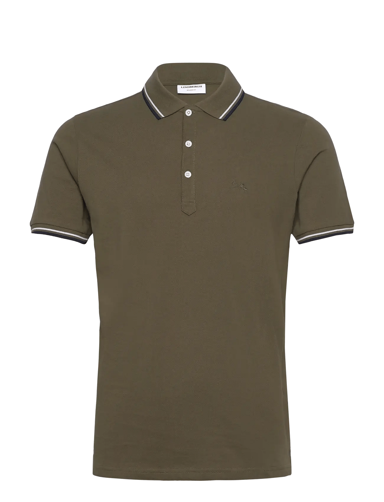 Lindbergh Polo Shirt With Contrast Piping - Brown - S